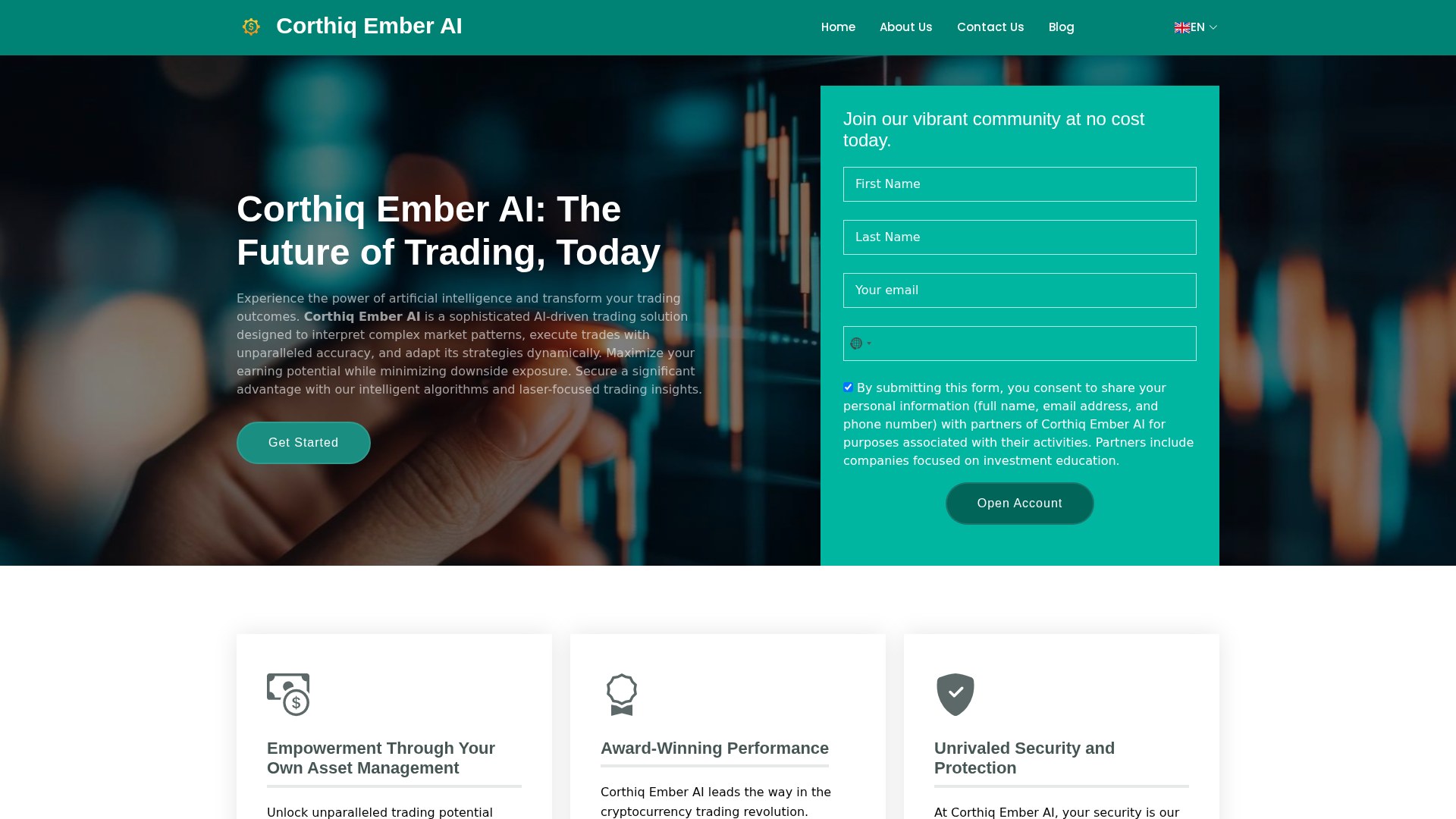 Screenshot of thecorthiqemberai-system.com