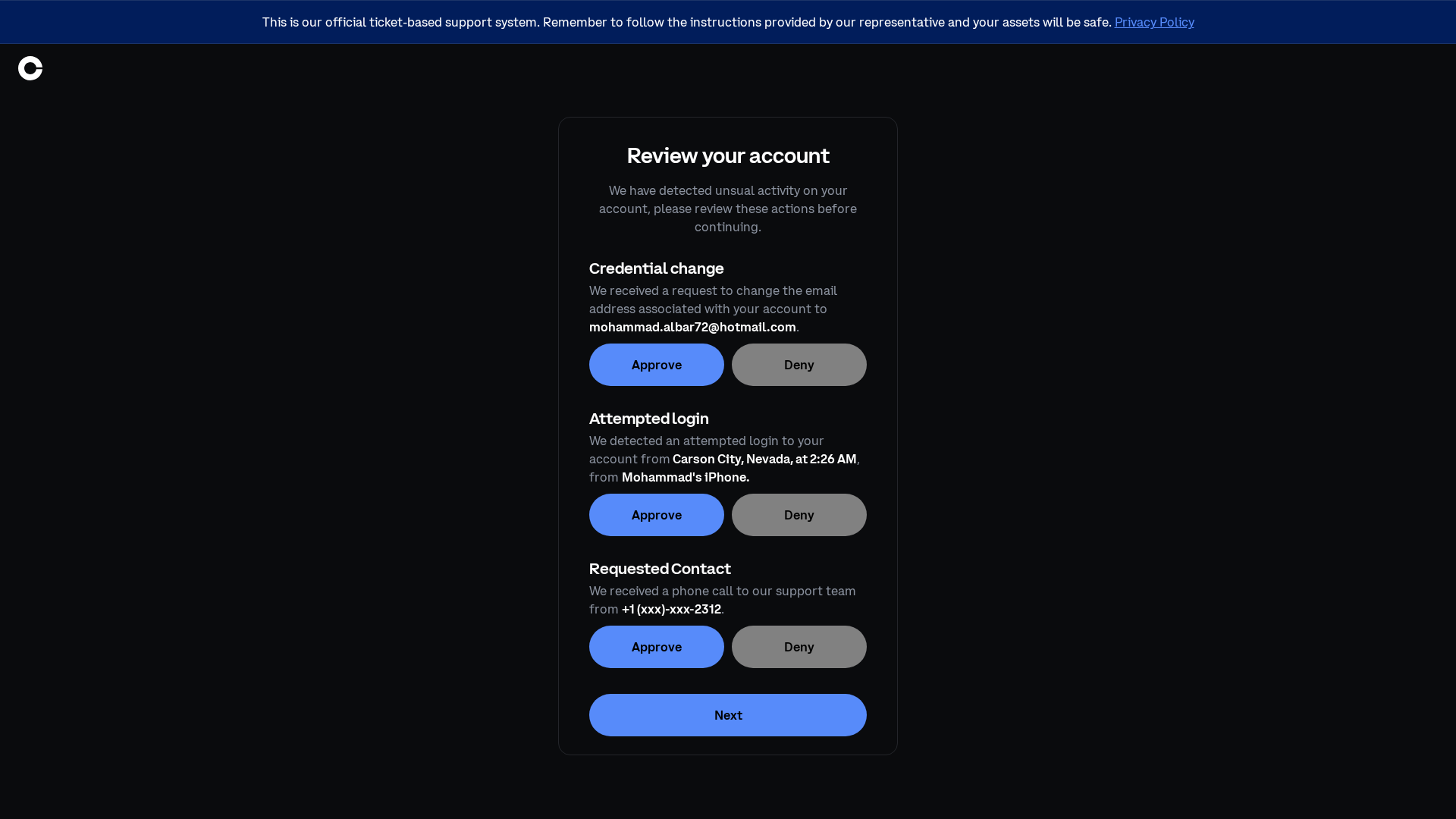 Screenshot of 137662coinbase.com