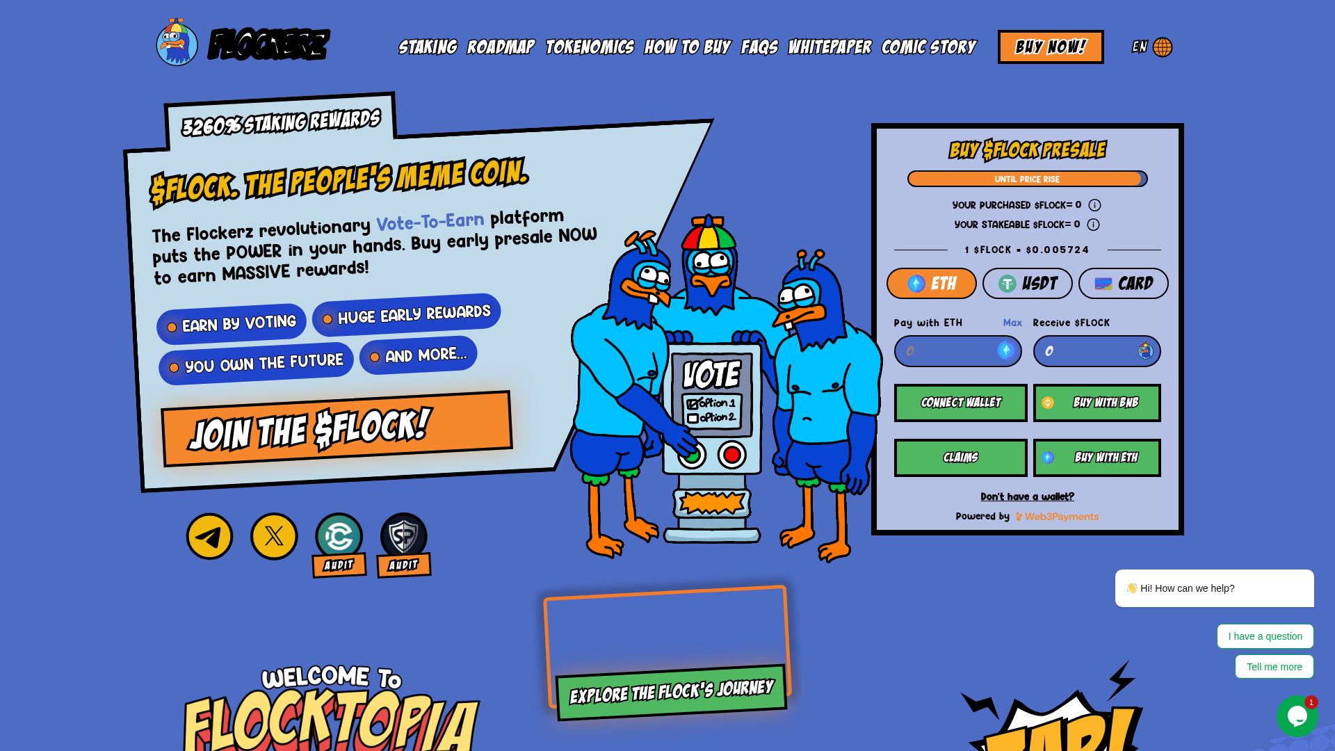 Screenshot of flockerz-claims.pages.dev