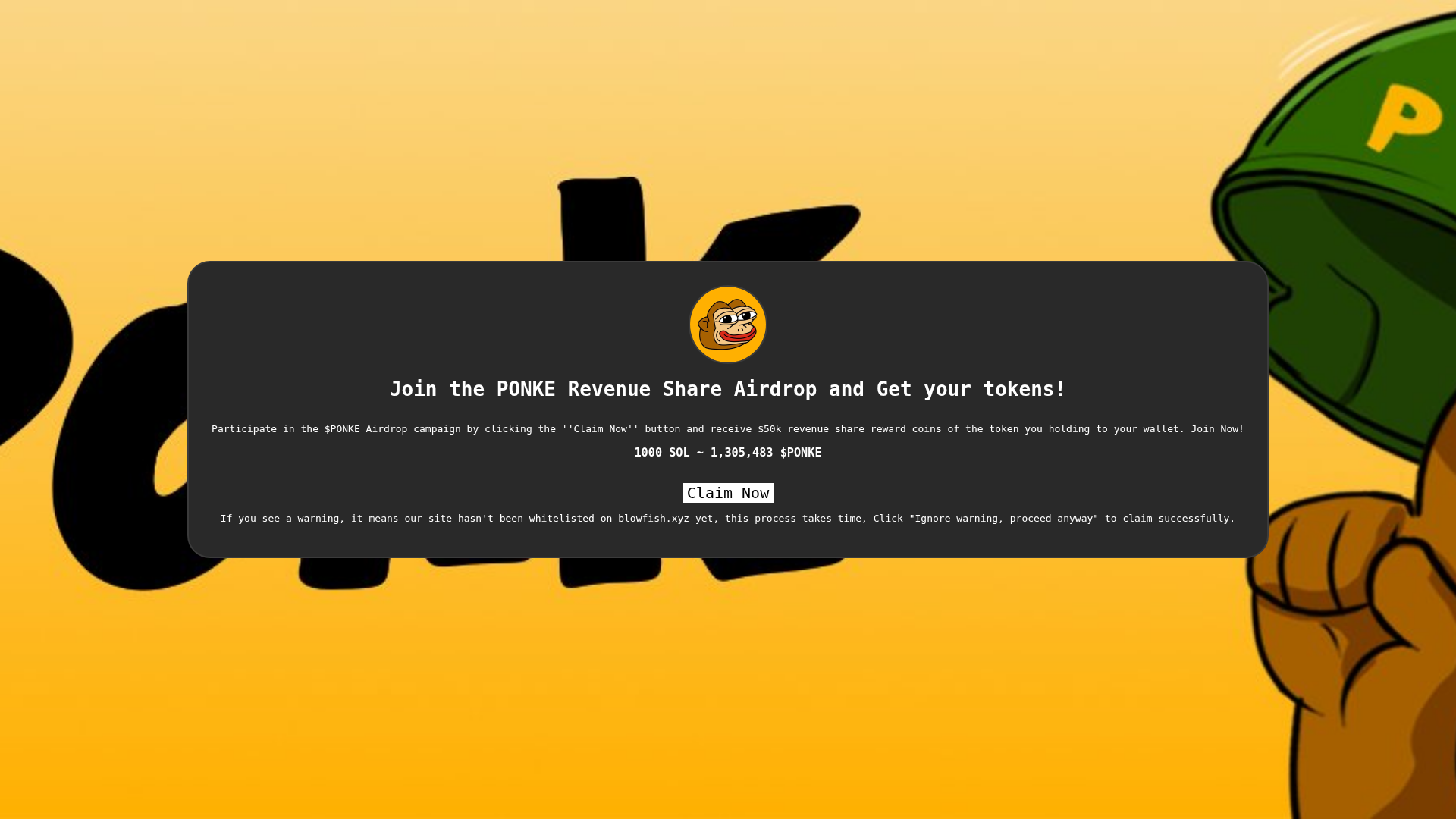 Screenshot of ponke-reward.pages.dev