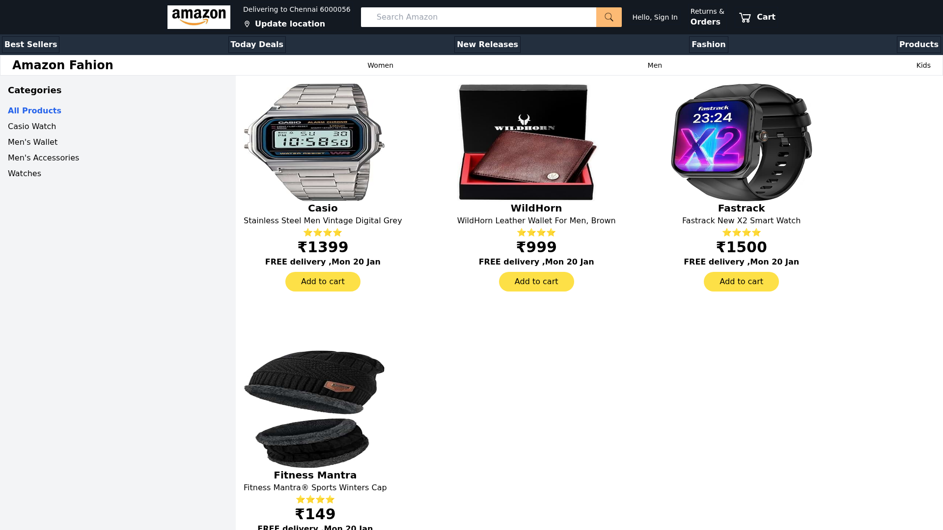 Screenshot of amazon-clone--weld.vercel.app