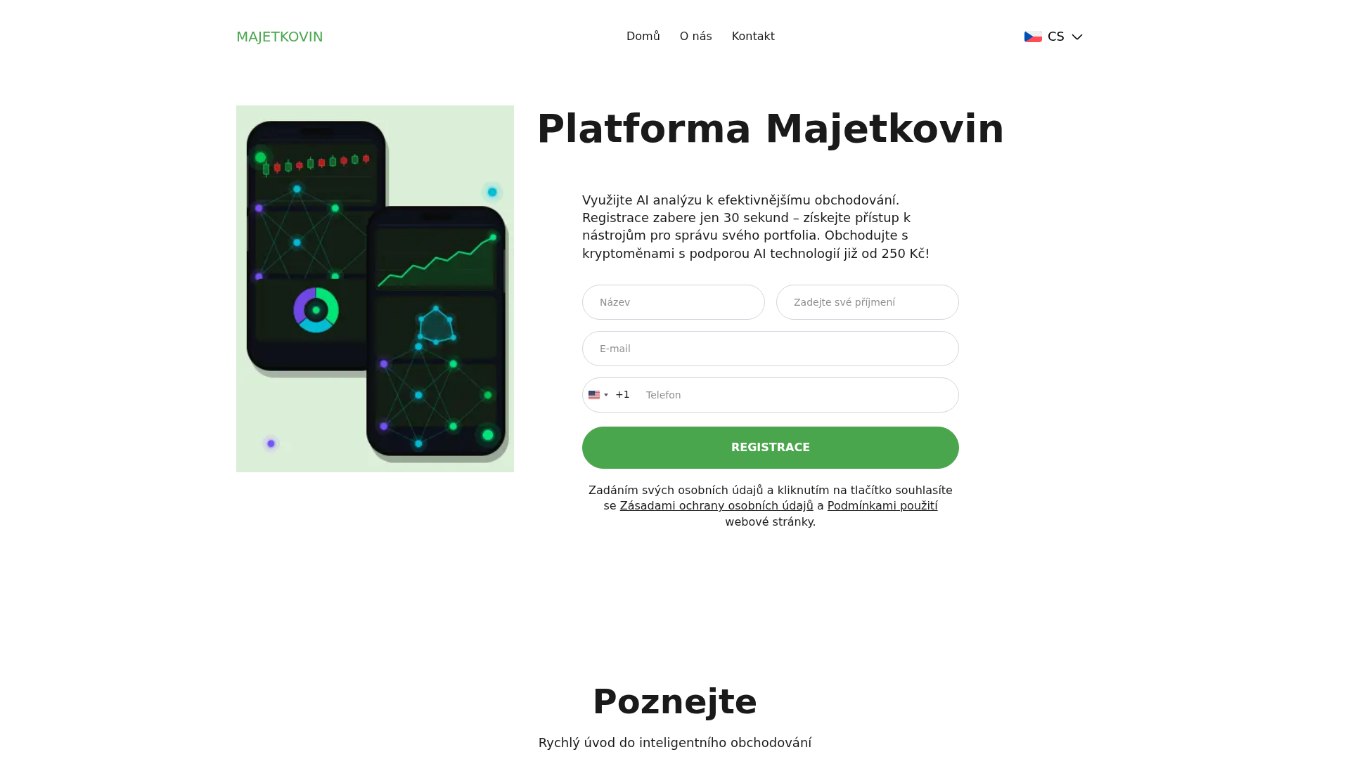 Screenshot of majetkovin-ai.live