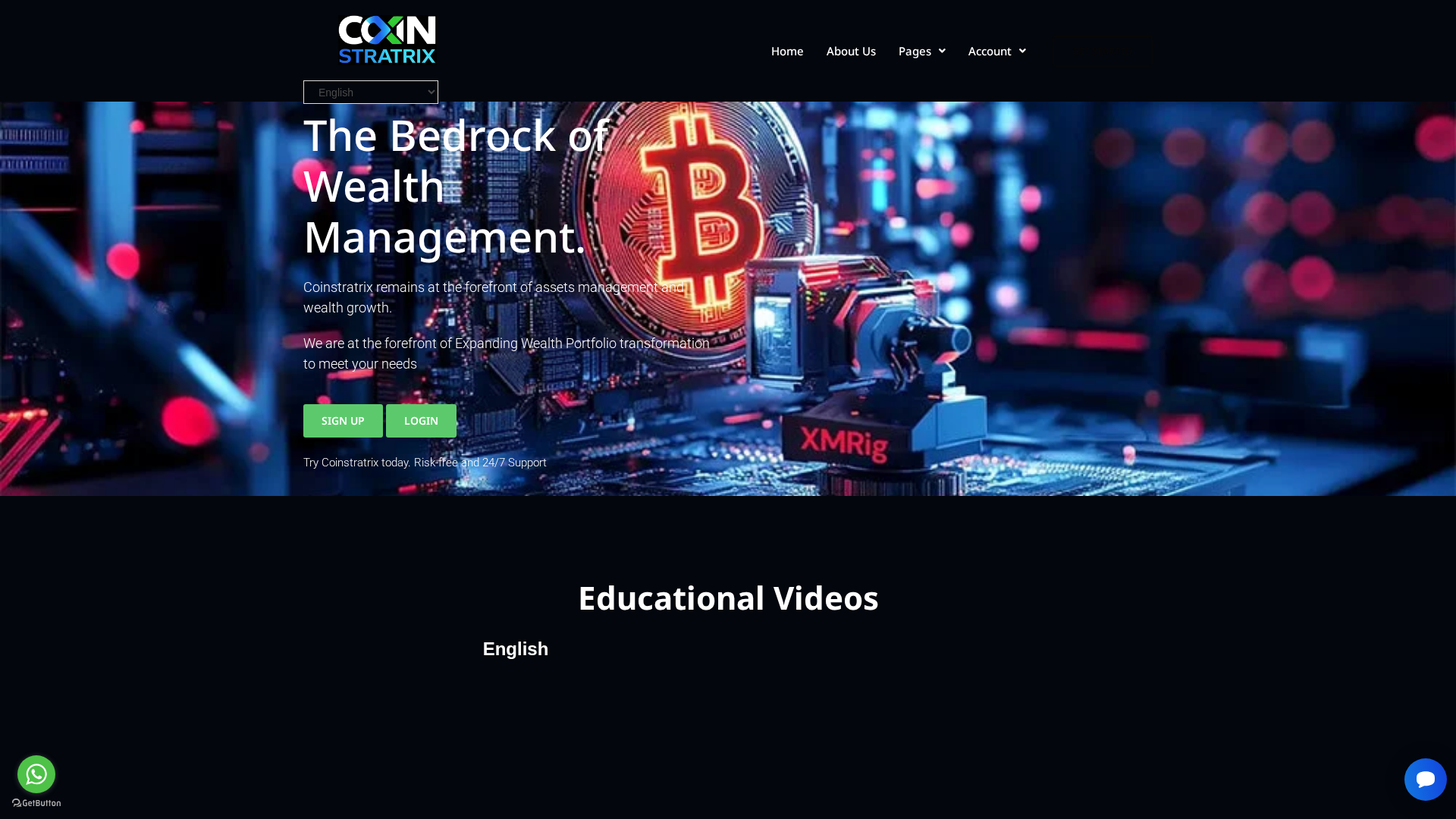 Screenshot of coinstratrix.com