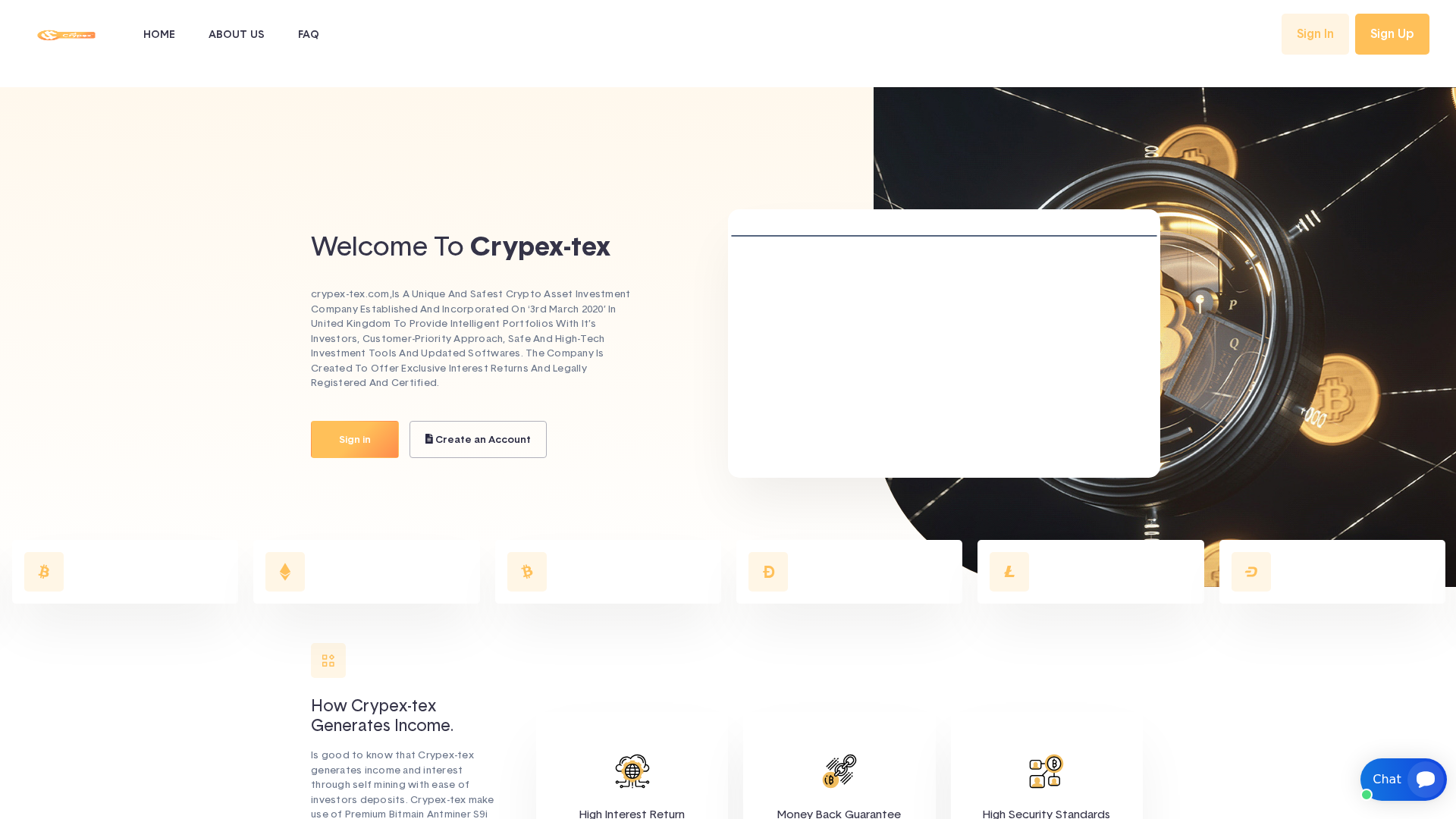 Screenshot of crypex-tex.com