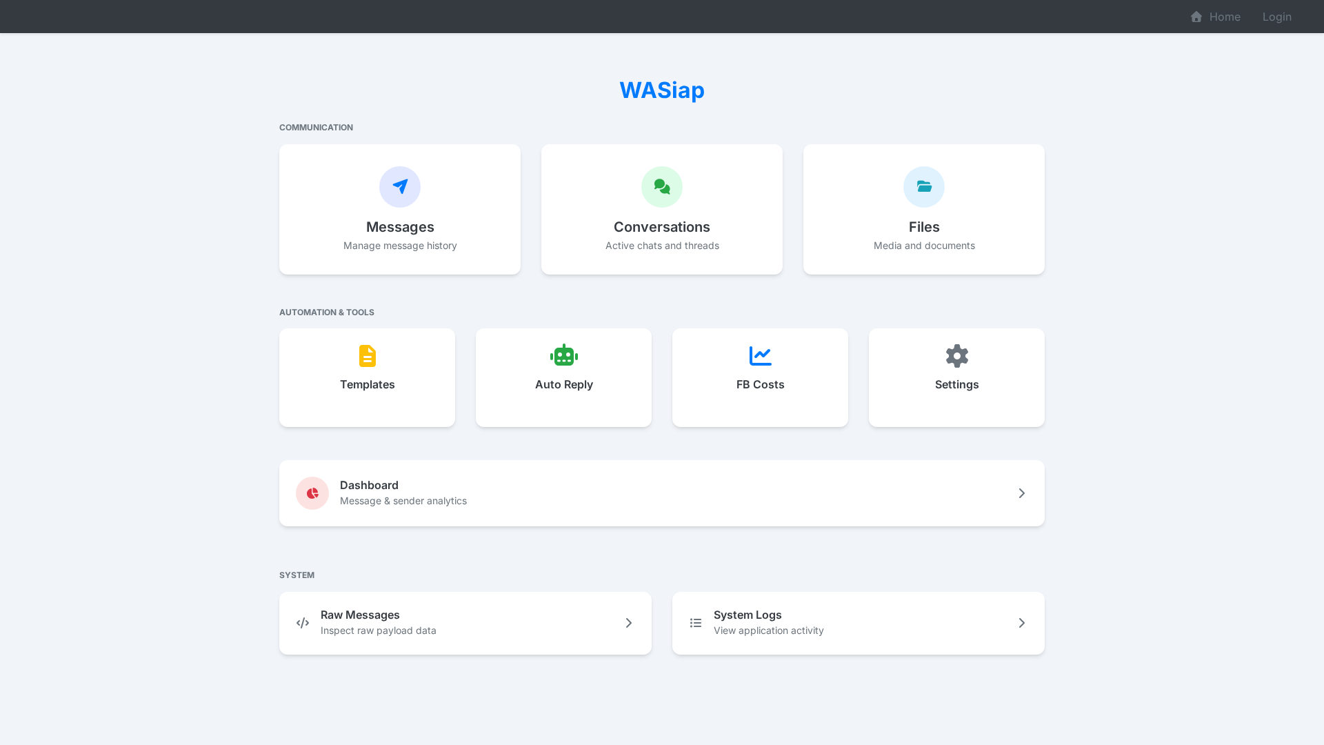 Screenshot of whatsapp.xolura.com