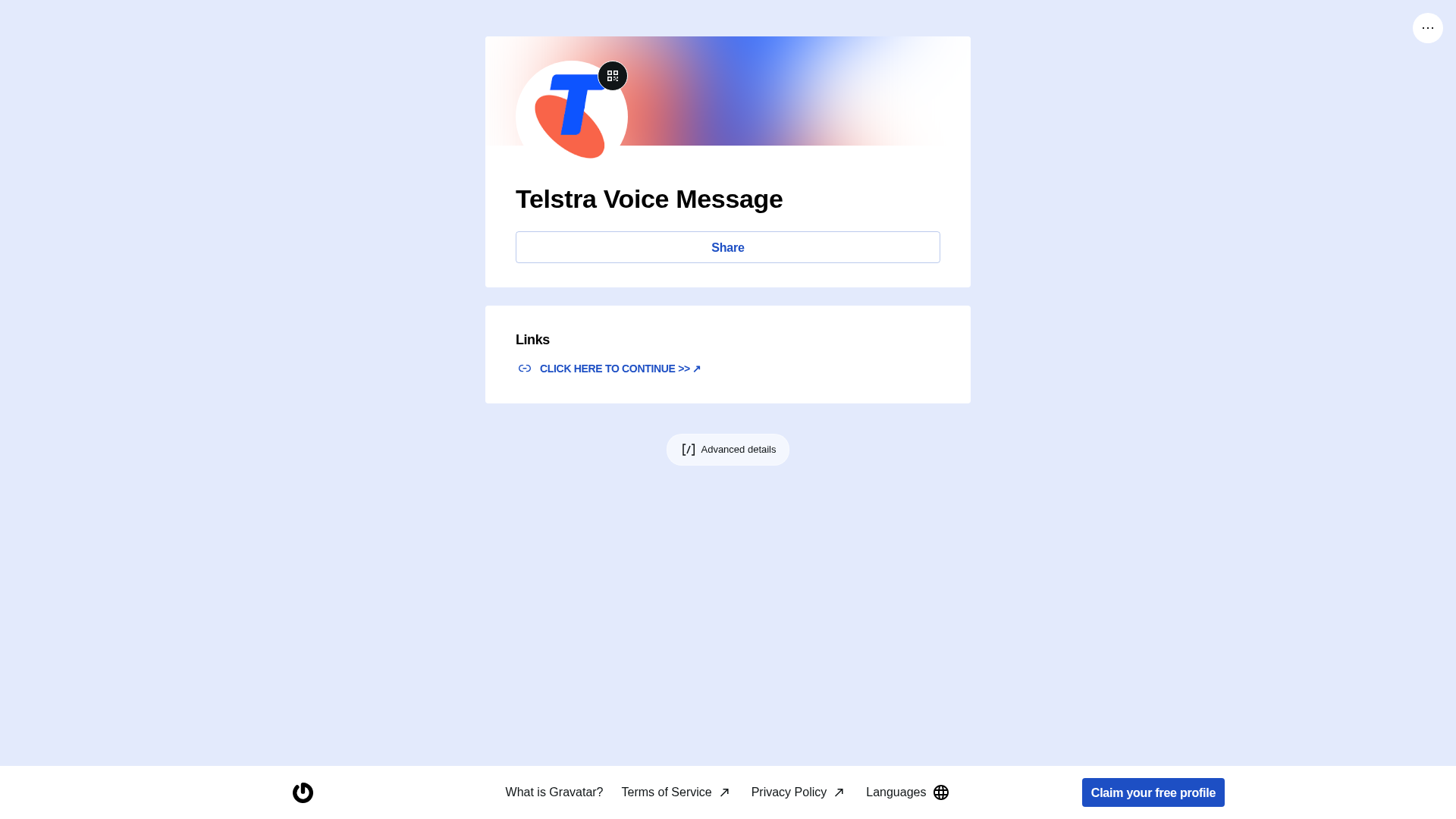 Screenshot of gravatar.com