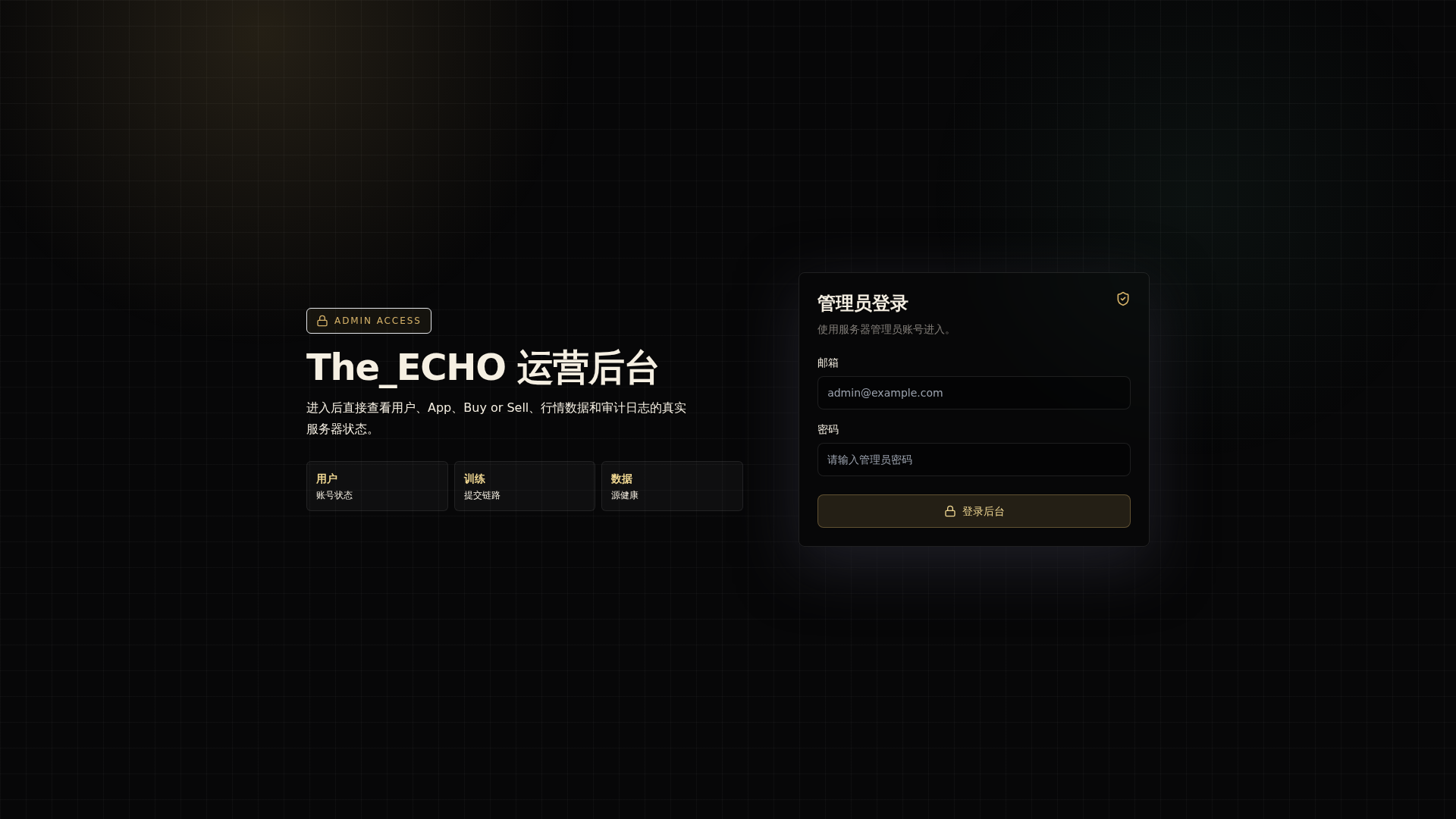Screenshot of admin.the-echo-market.com