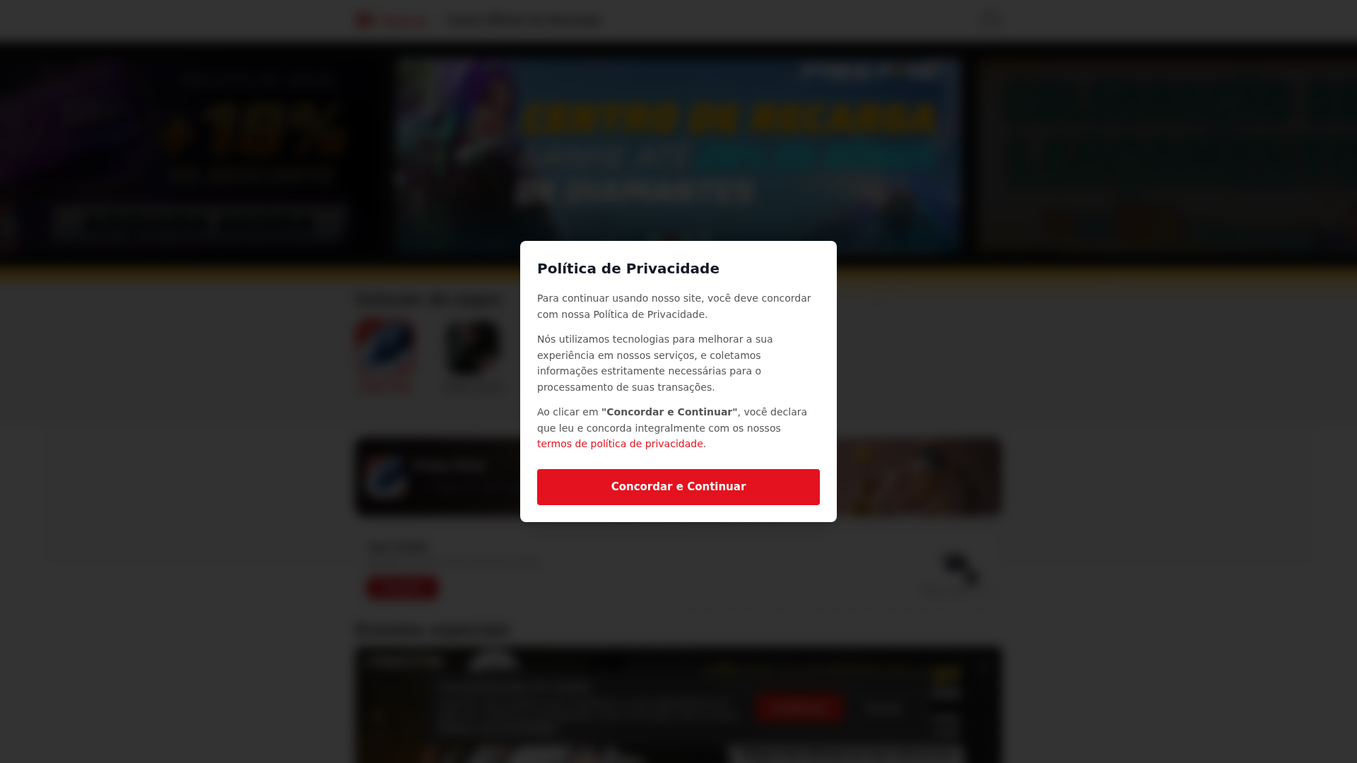Screenshot of recargagarena.com