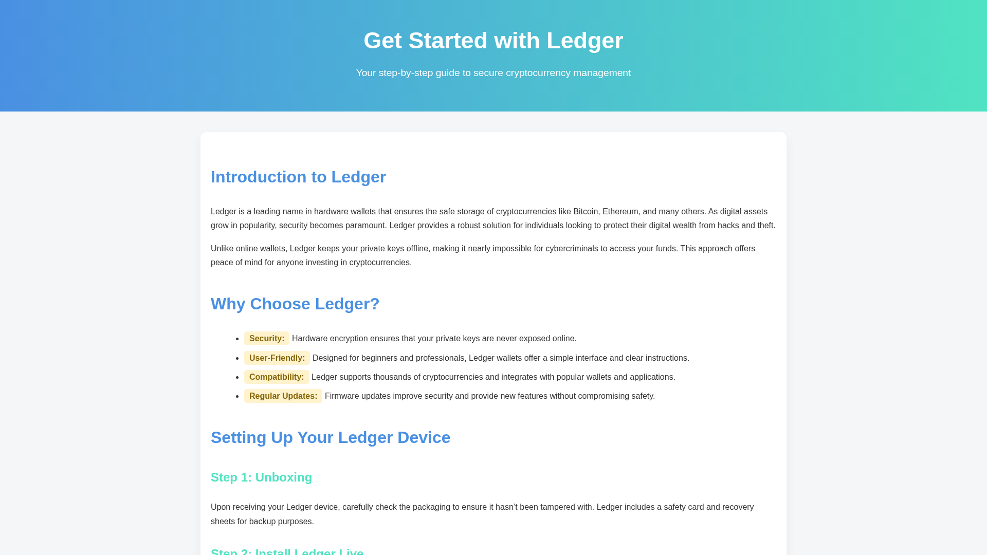 Screenshot of homepage-start-ledgre.pages.dev