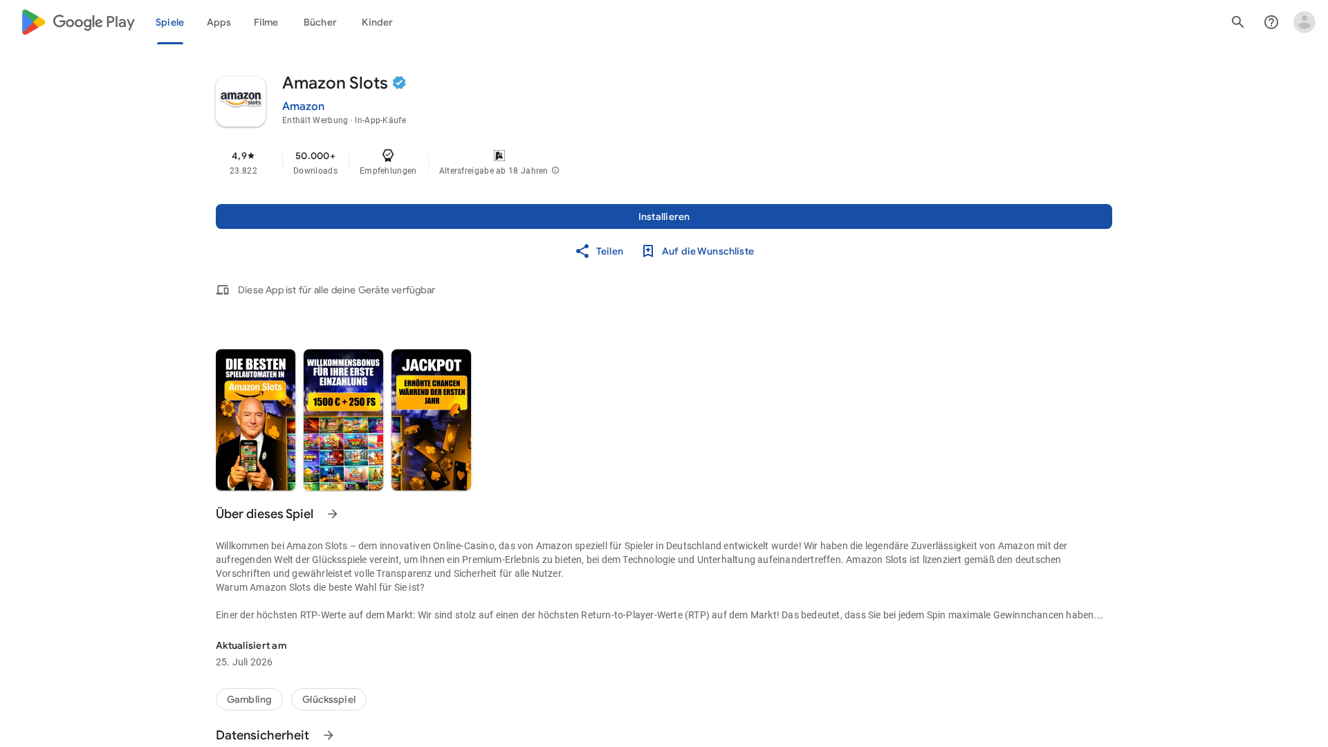 Screenshot of amazon-slots.best