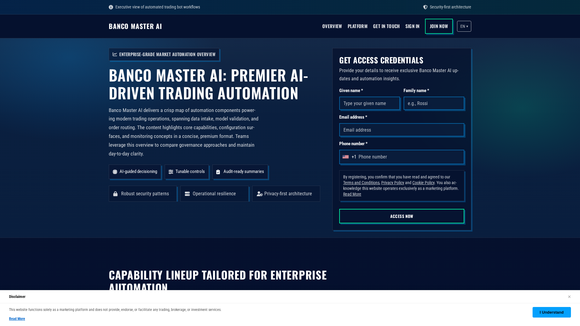 Screenshot of bancomasterai.shop