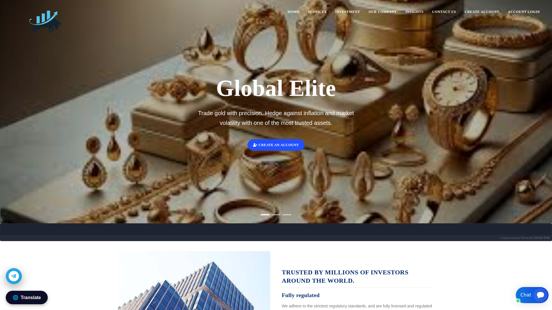 Screenshot of globalelitetrade.com