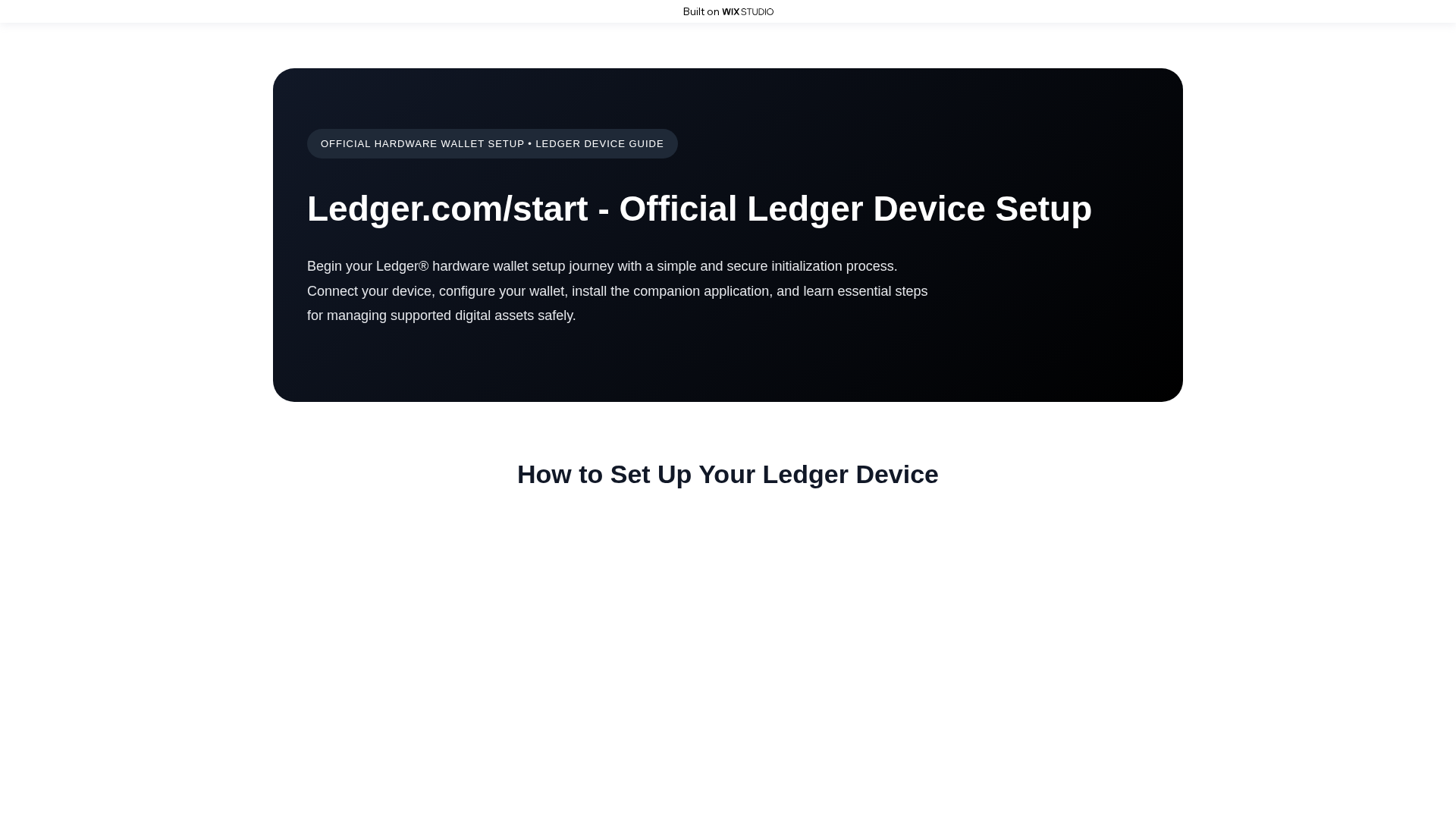 Screenshot of startio-ledgeapps.wixstudio.com