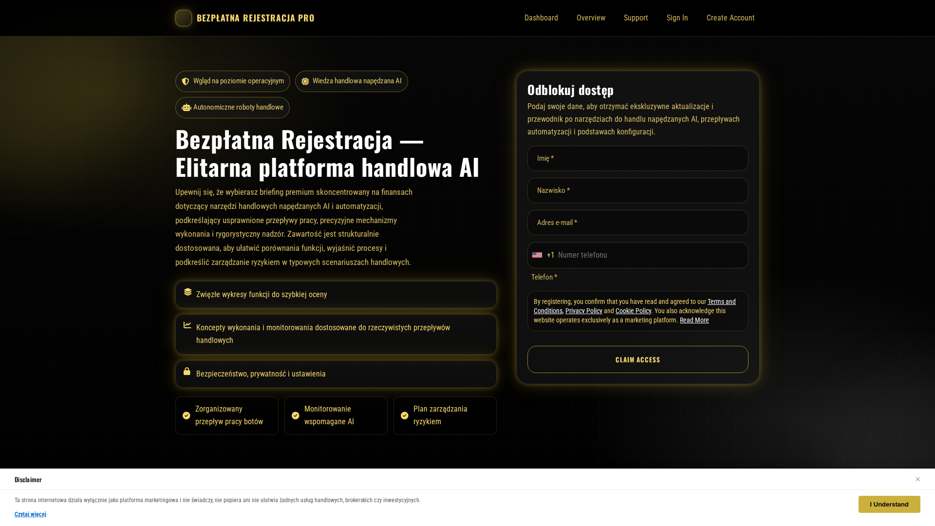 Screenshot of bezplatnarejestracja.digital