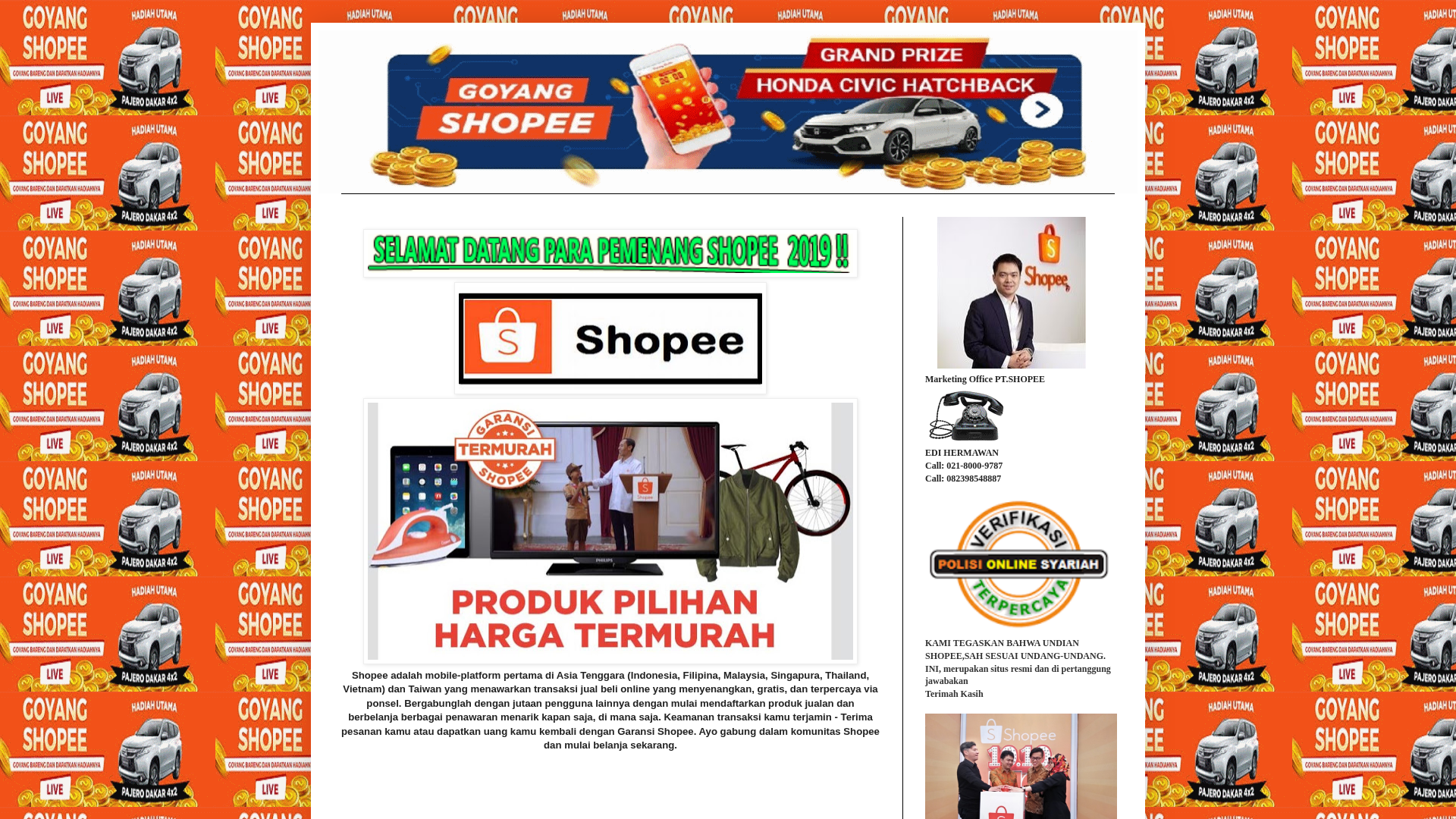 Screenshot of shopee8887.blogspot.com