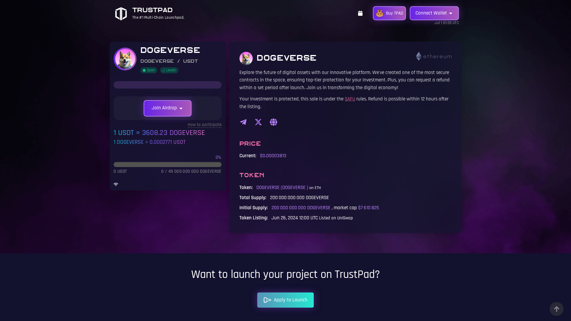 Screenshot of dogeversehubs.pages.dev