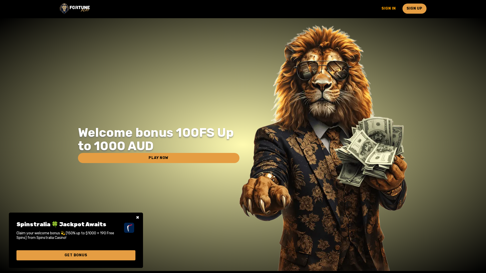 Screenshot of fortuneplay-aus.com