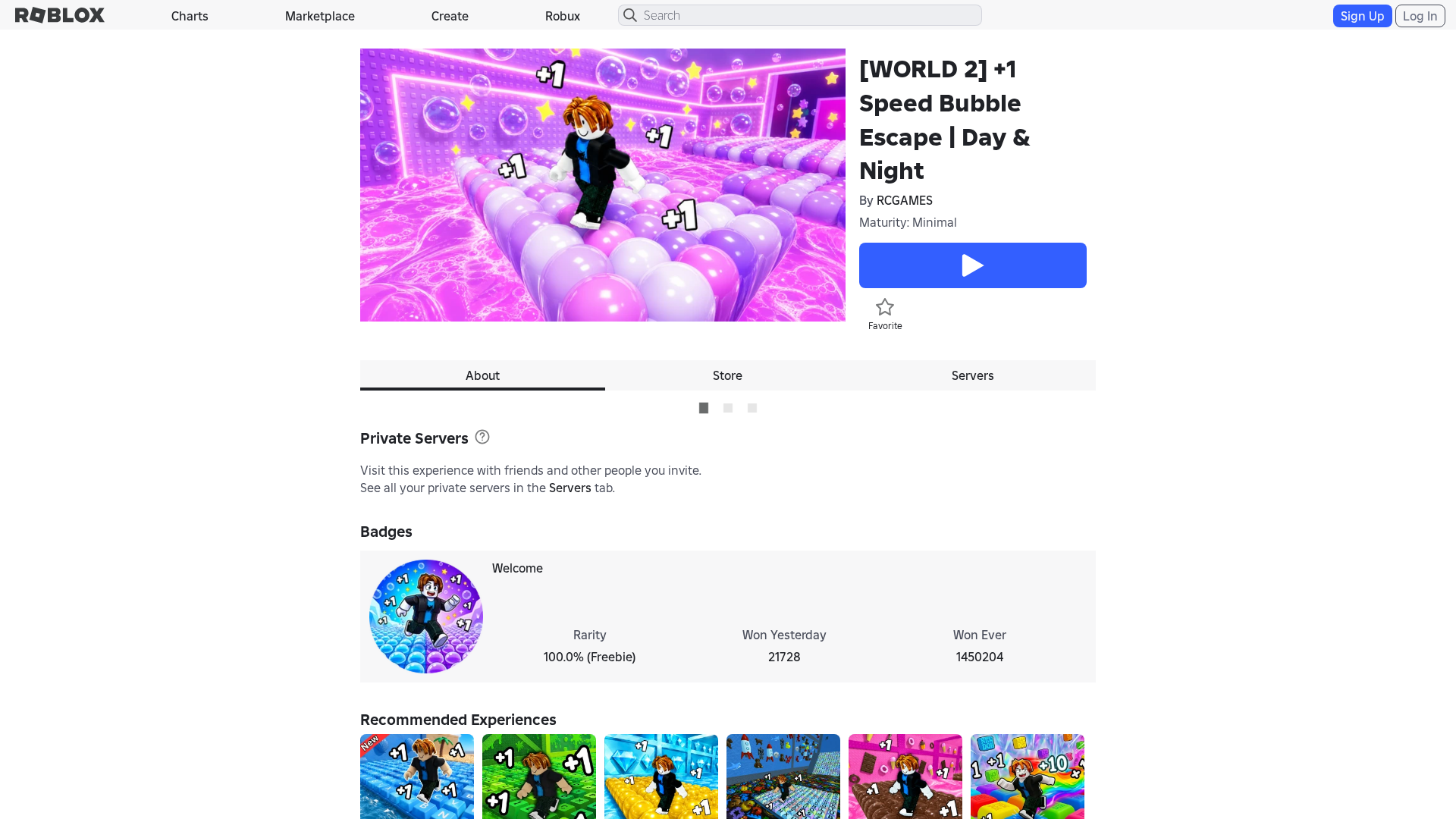 Screenshot of www.roblox.com.bn
