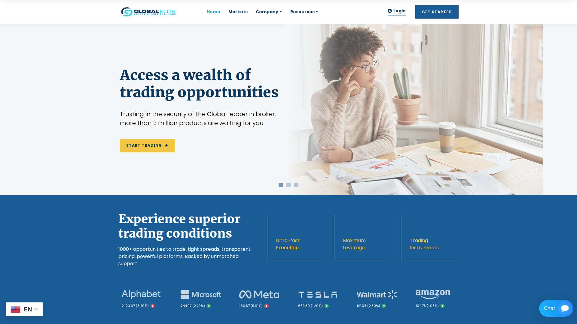 Screenshot of globalelitecryptominingexchange.com