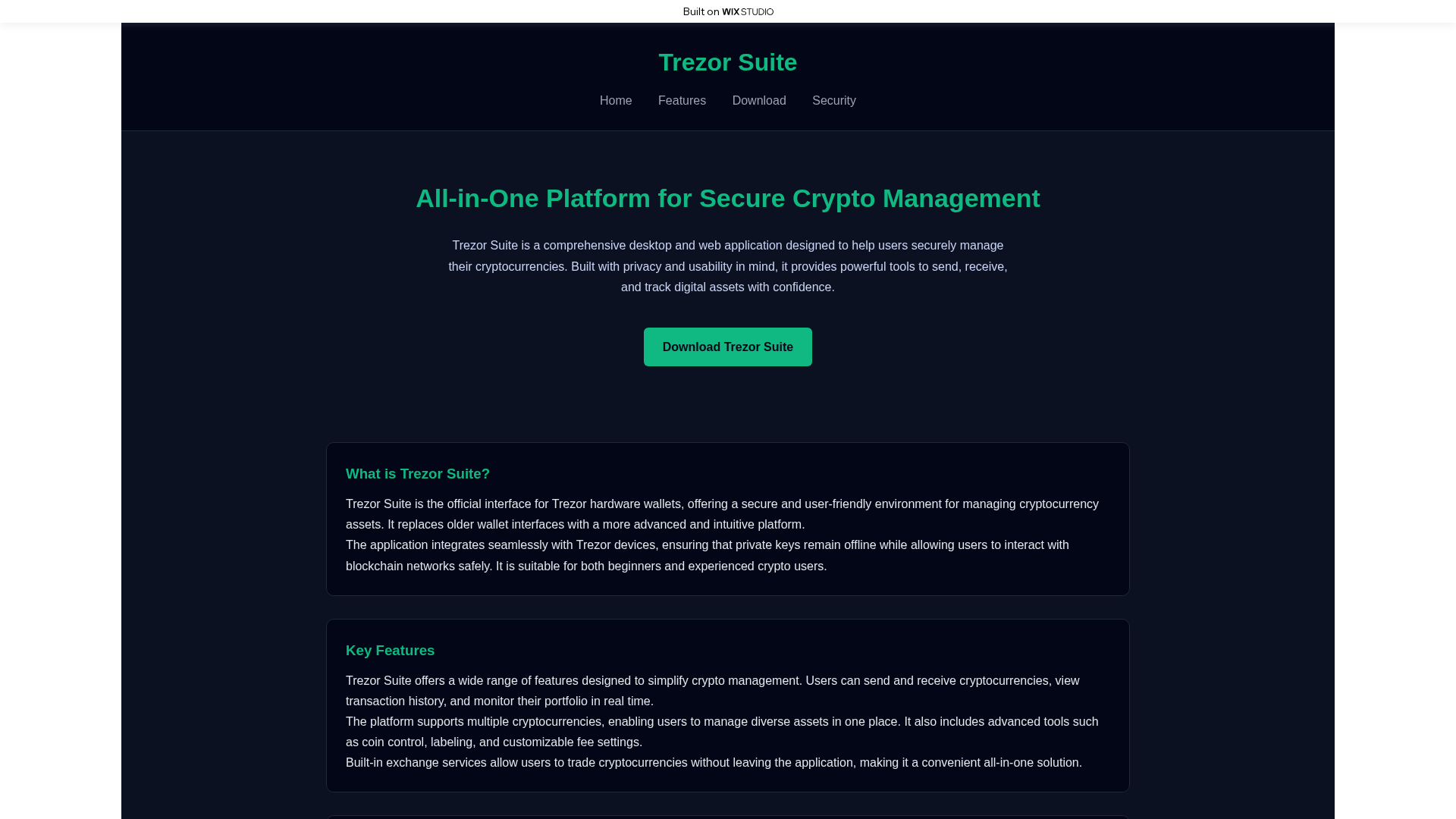 Screenshot of starttreze.wixstudio.com