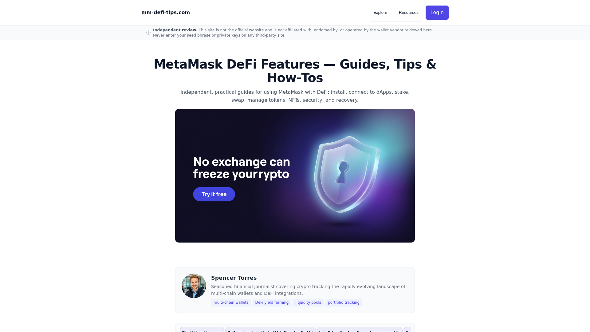 Screenshot of mm-defi-tips.com