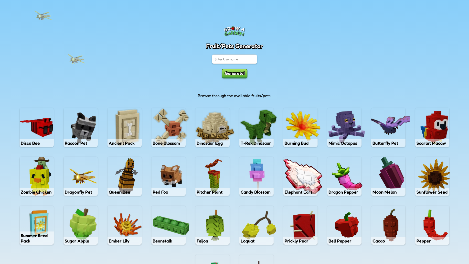 Screenshot of gag2items.blogspot.com