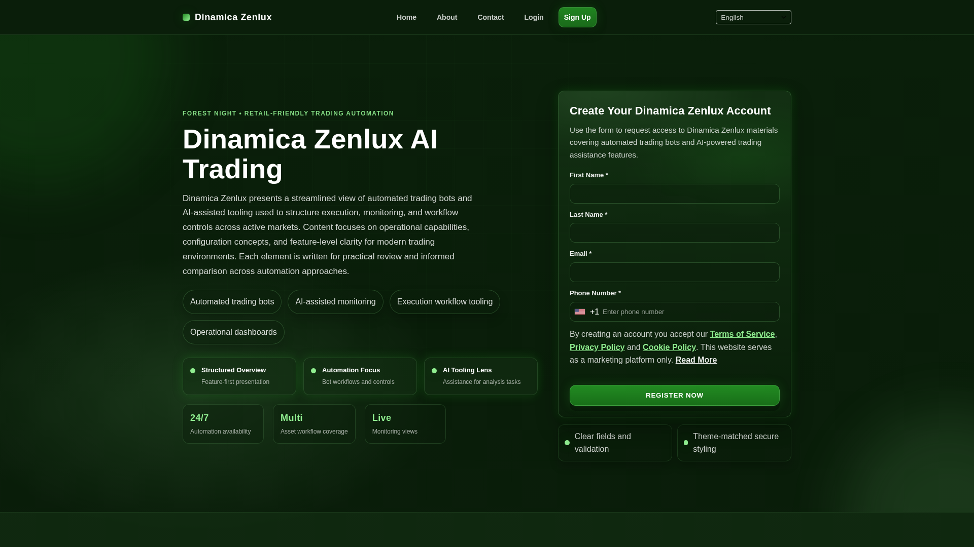 Screenshot of dinamicazenlux.digital