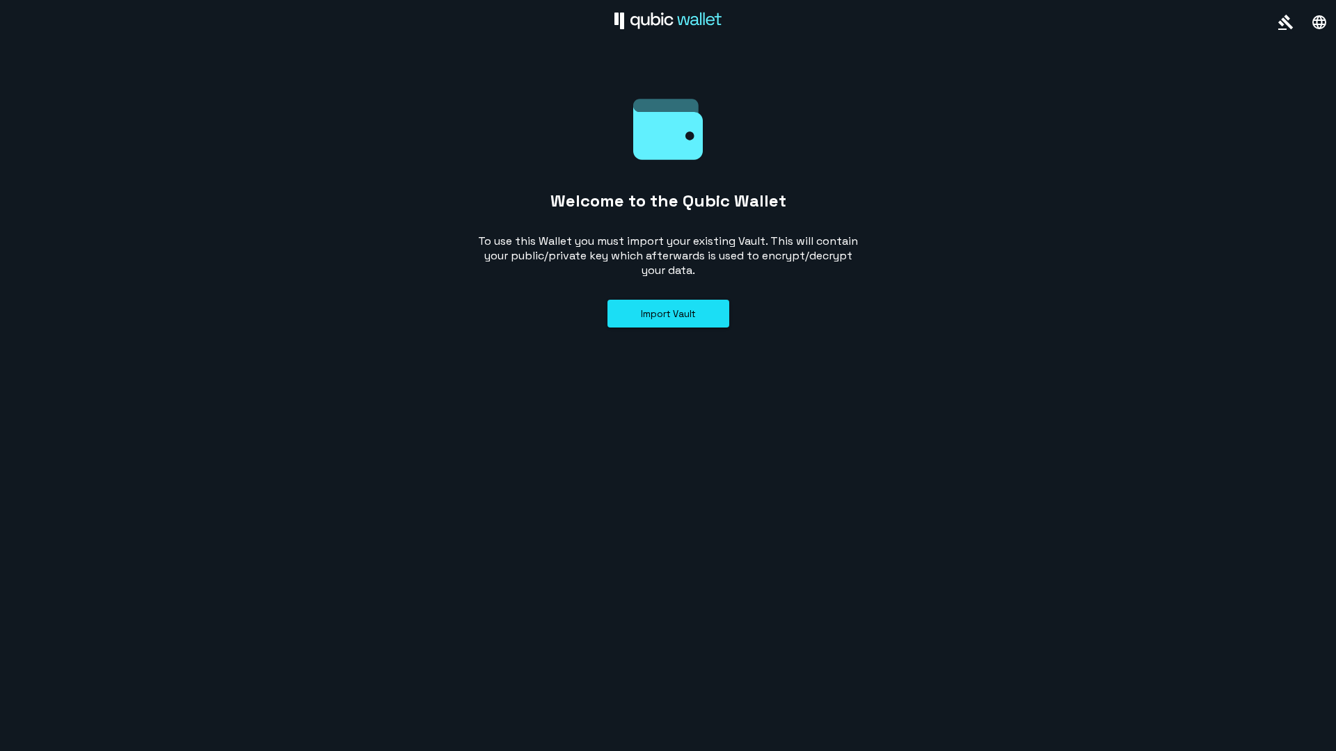 Screenshot of qubicwallet.org