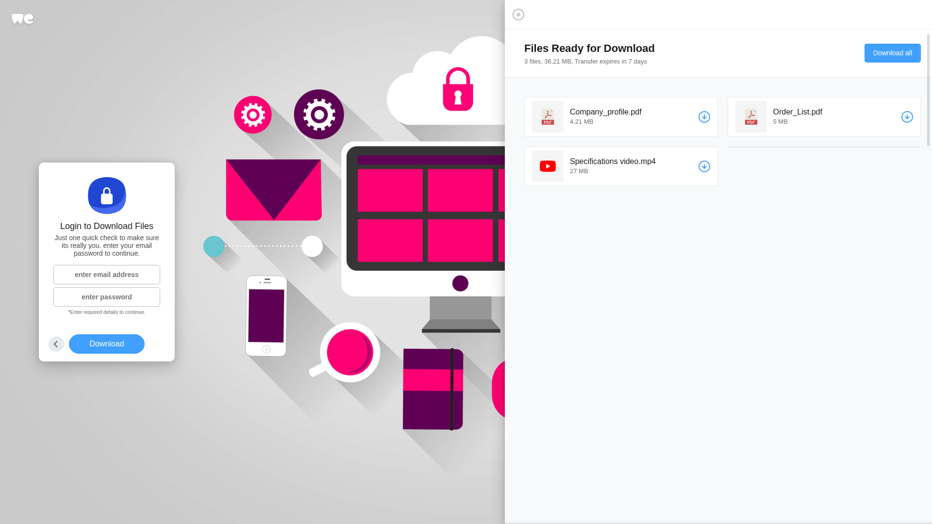 Screenshot of wetransfer-pink.vercel.app
