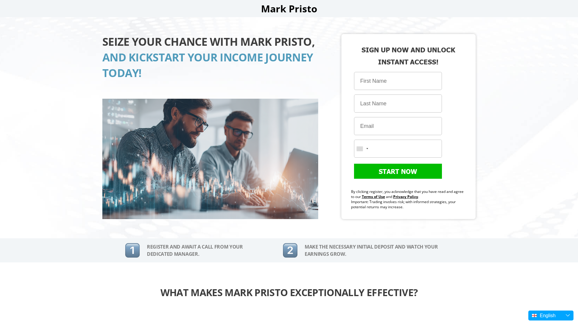 Screenshot of mark-pristo.org