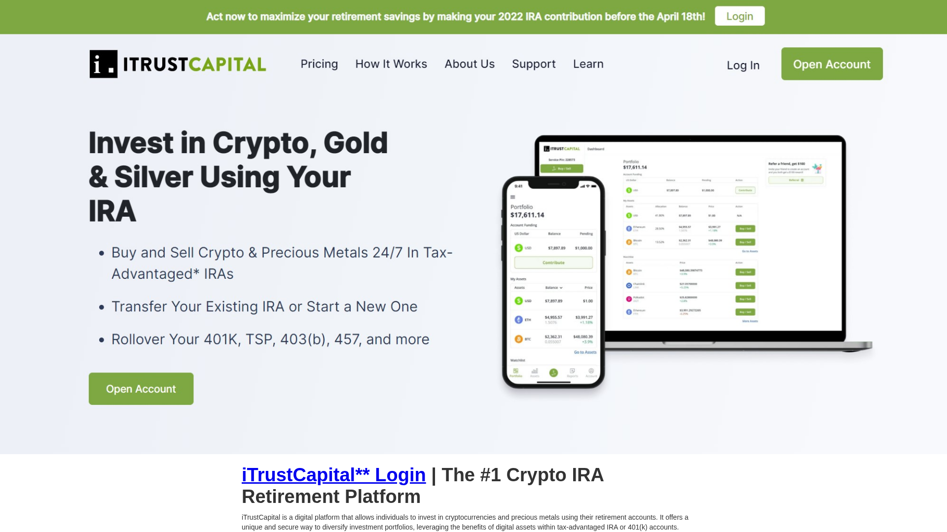 Screenshot of itrustcapitallagin.webflow.io
