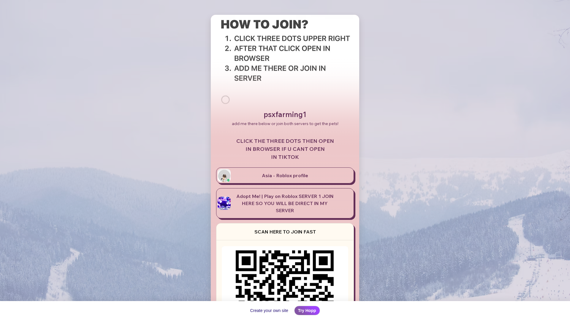Screenshot of ellajoinhere.hopp.site