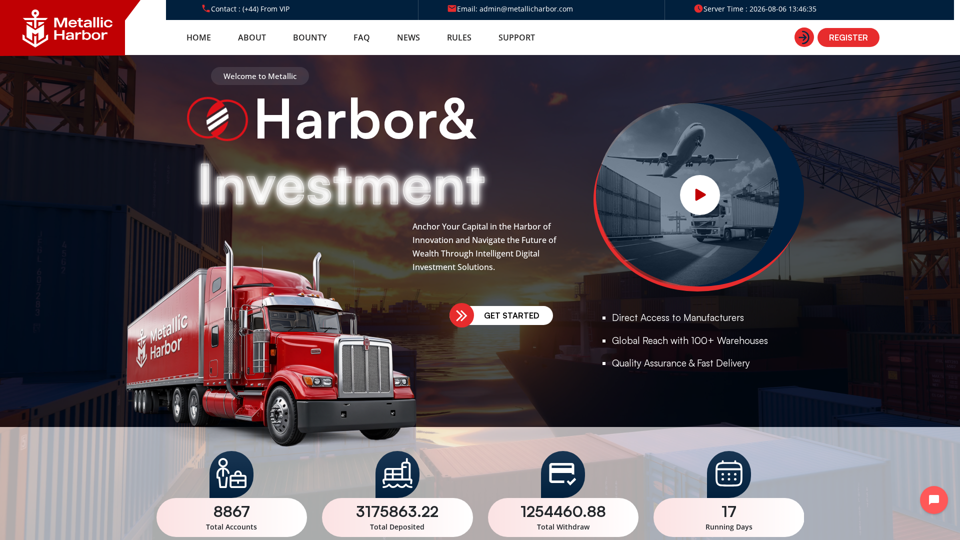 Screenshot of metallicharbor.com