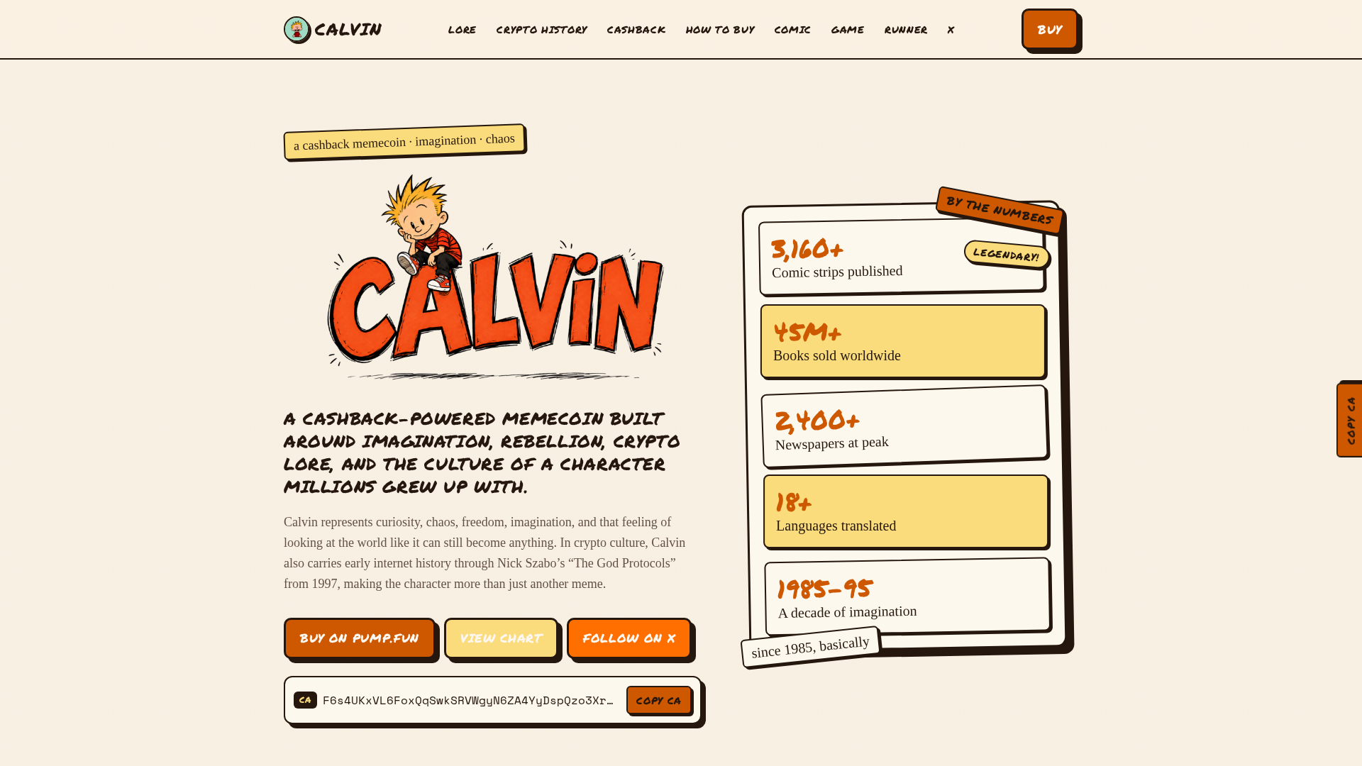Screenshot of calvinsolana.com