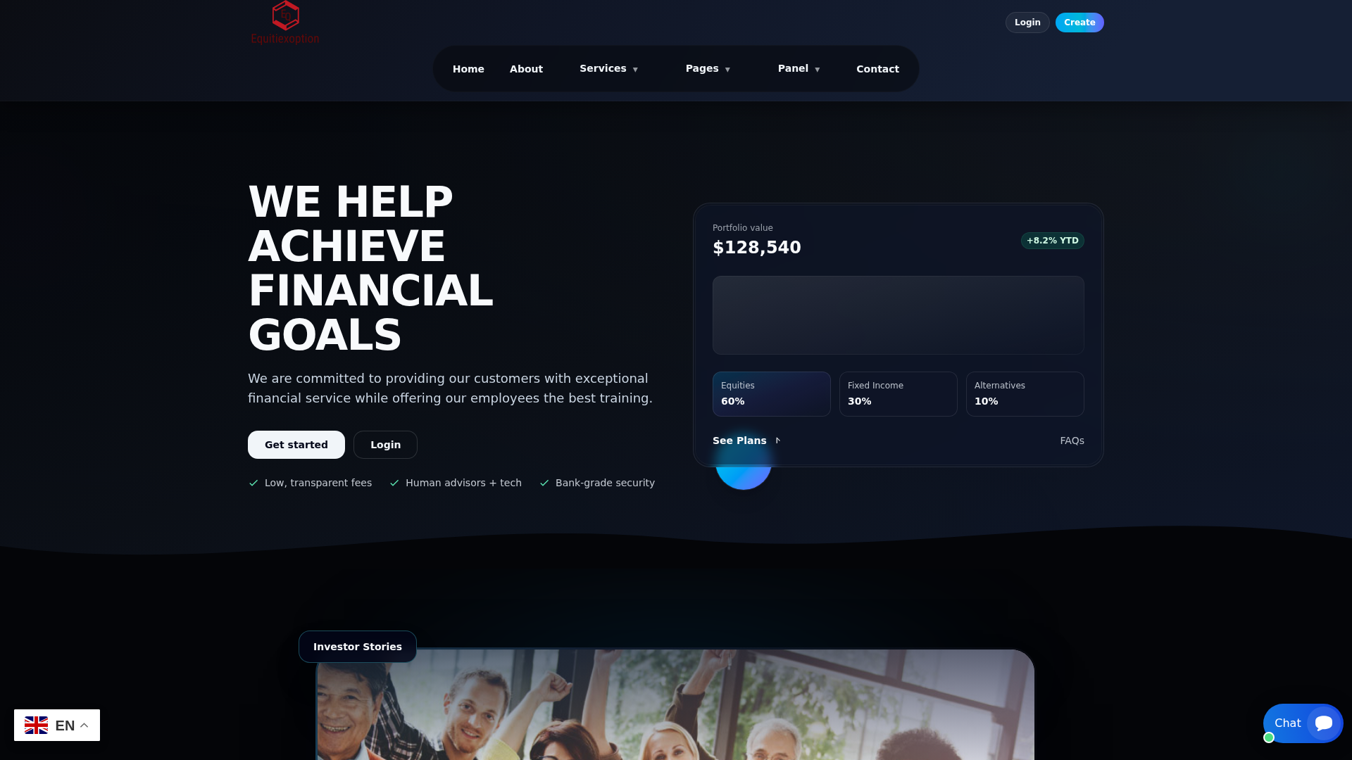 Screenshot of equitiexoption.com