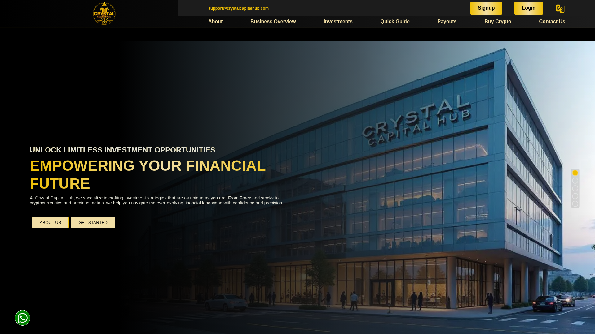 Screenshot of crystalcapitalhub.com