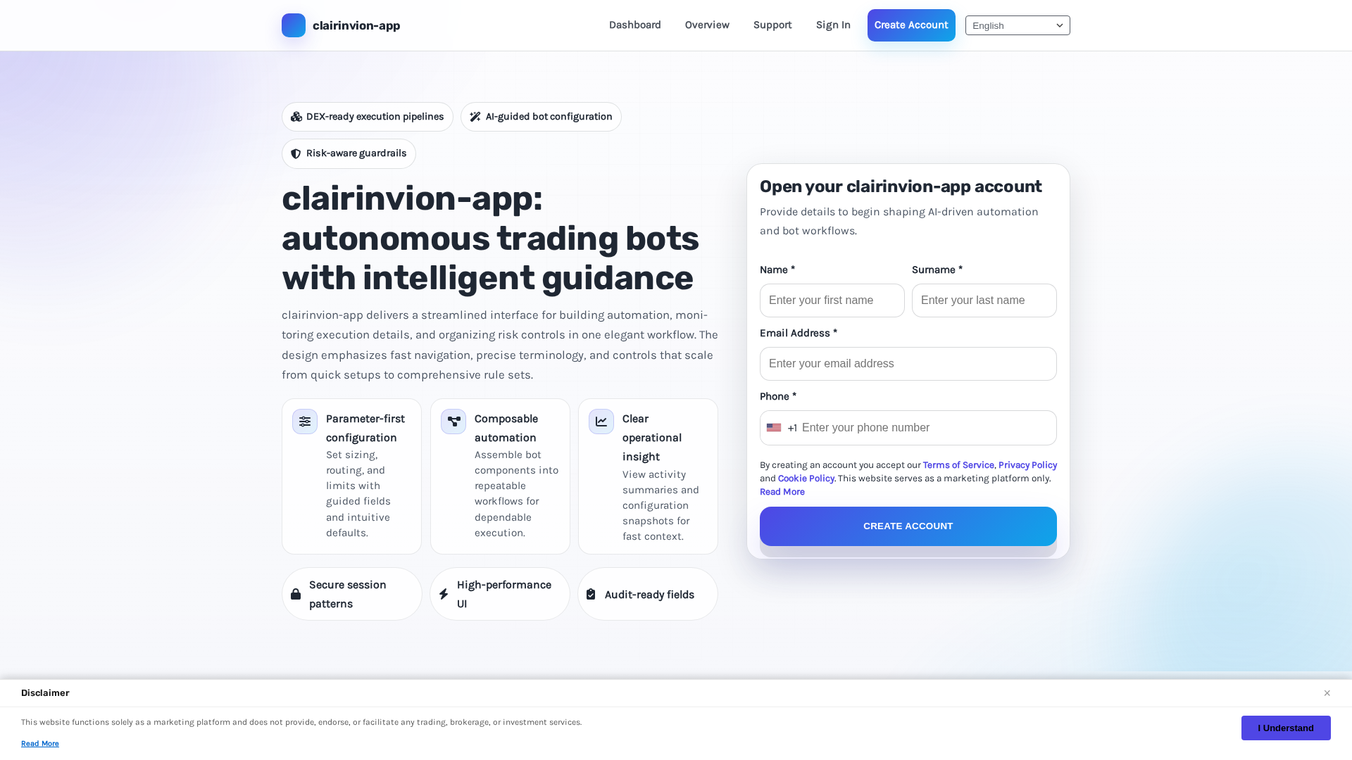 Screenshot of senvixtradingalgorithm.com