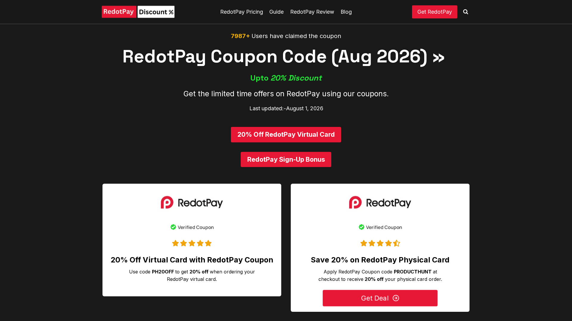 Screenshot of redotpay.discount