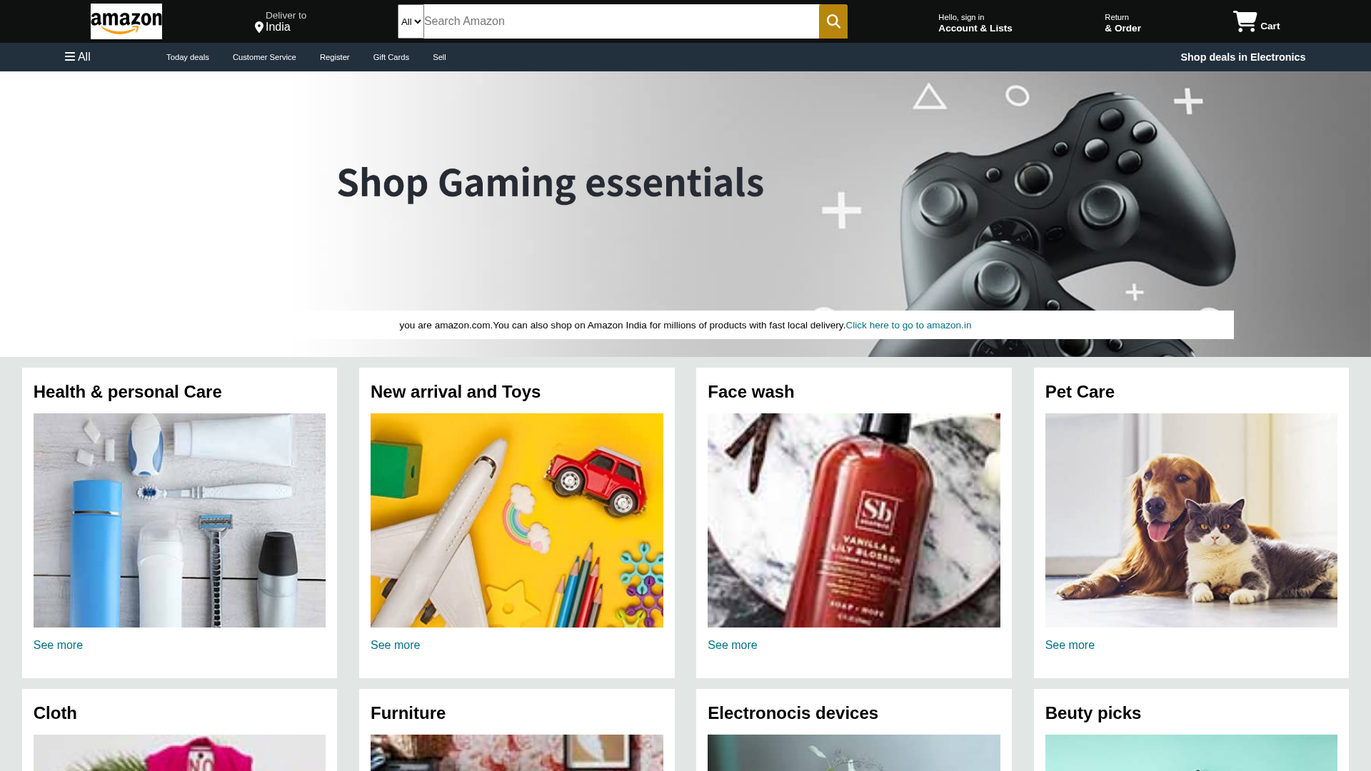 Screenshot of amazon-ten-gamma.vercel.app