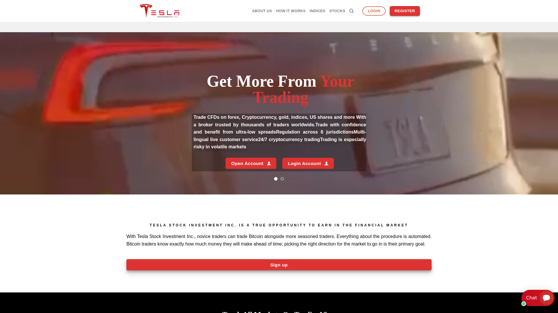 Screenshot of teslaxinvestment.com
