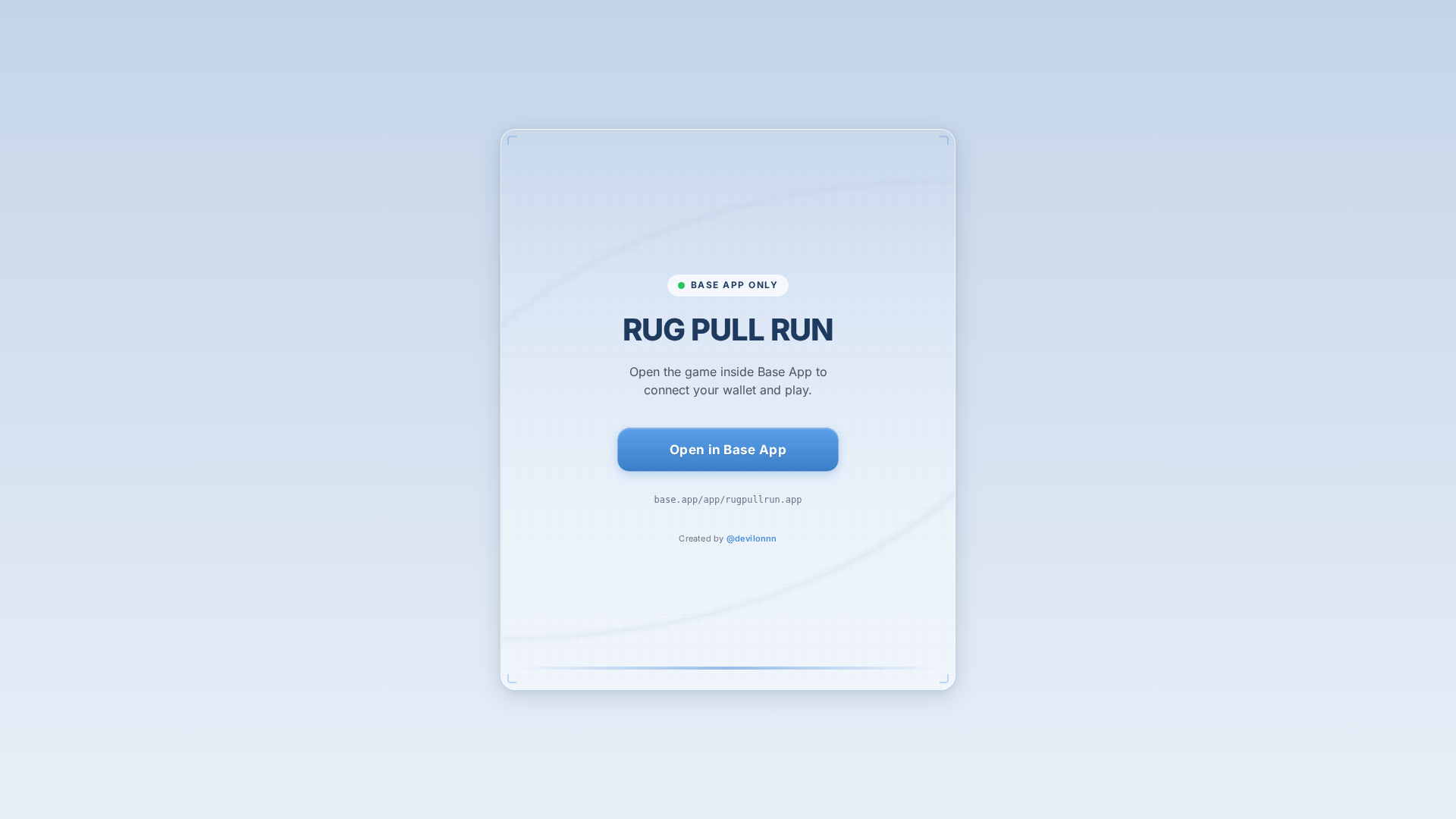 Screenshot of rugpullrun.app