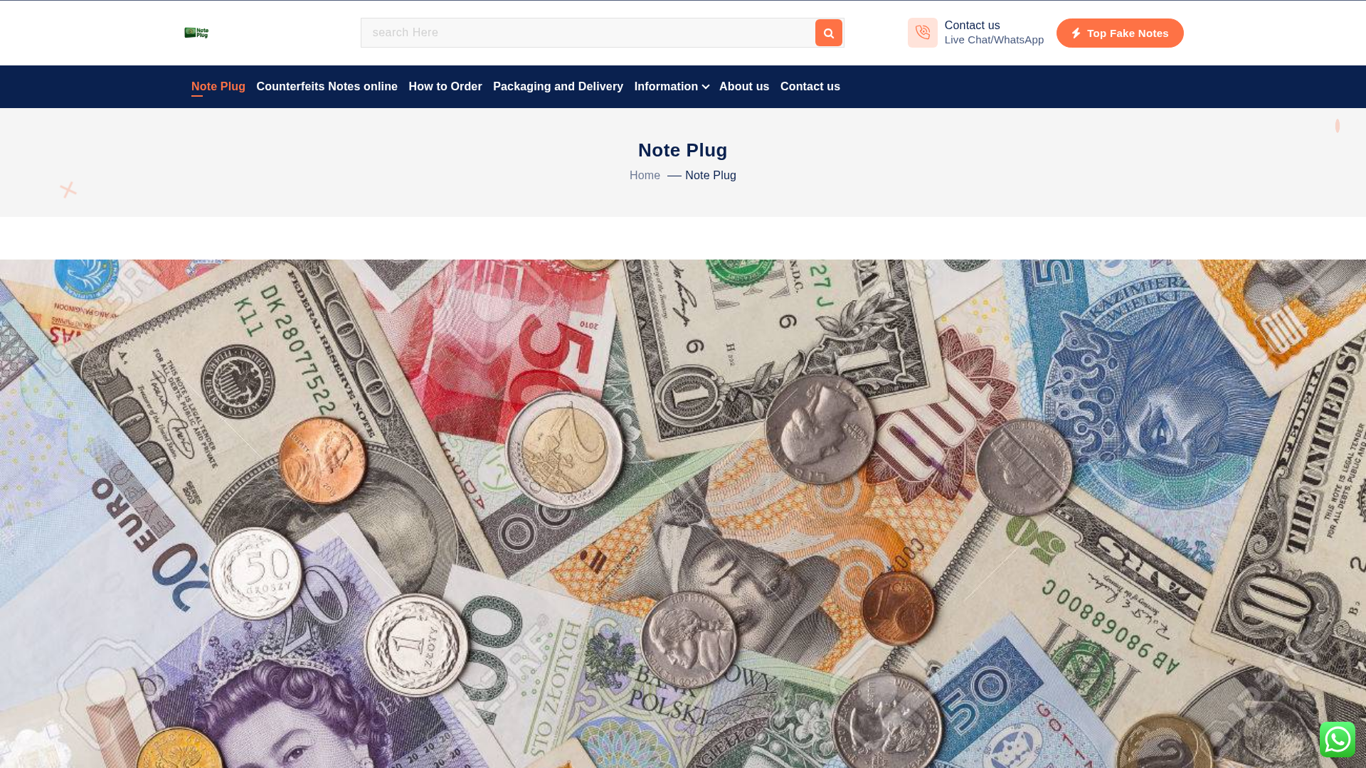 Screenshot of buycounterfietnotesonline.com