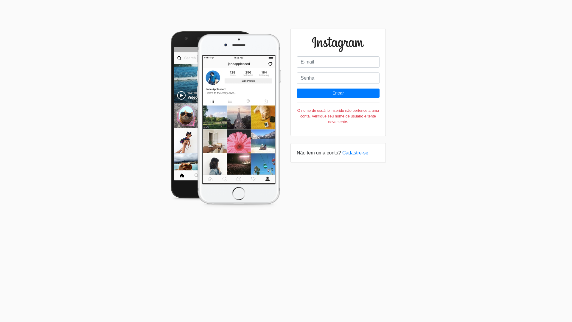 Screenshot of www.instagramclone.vercel.app