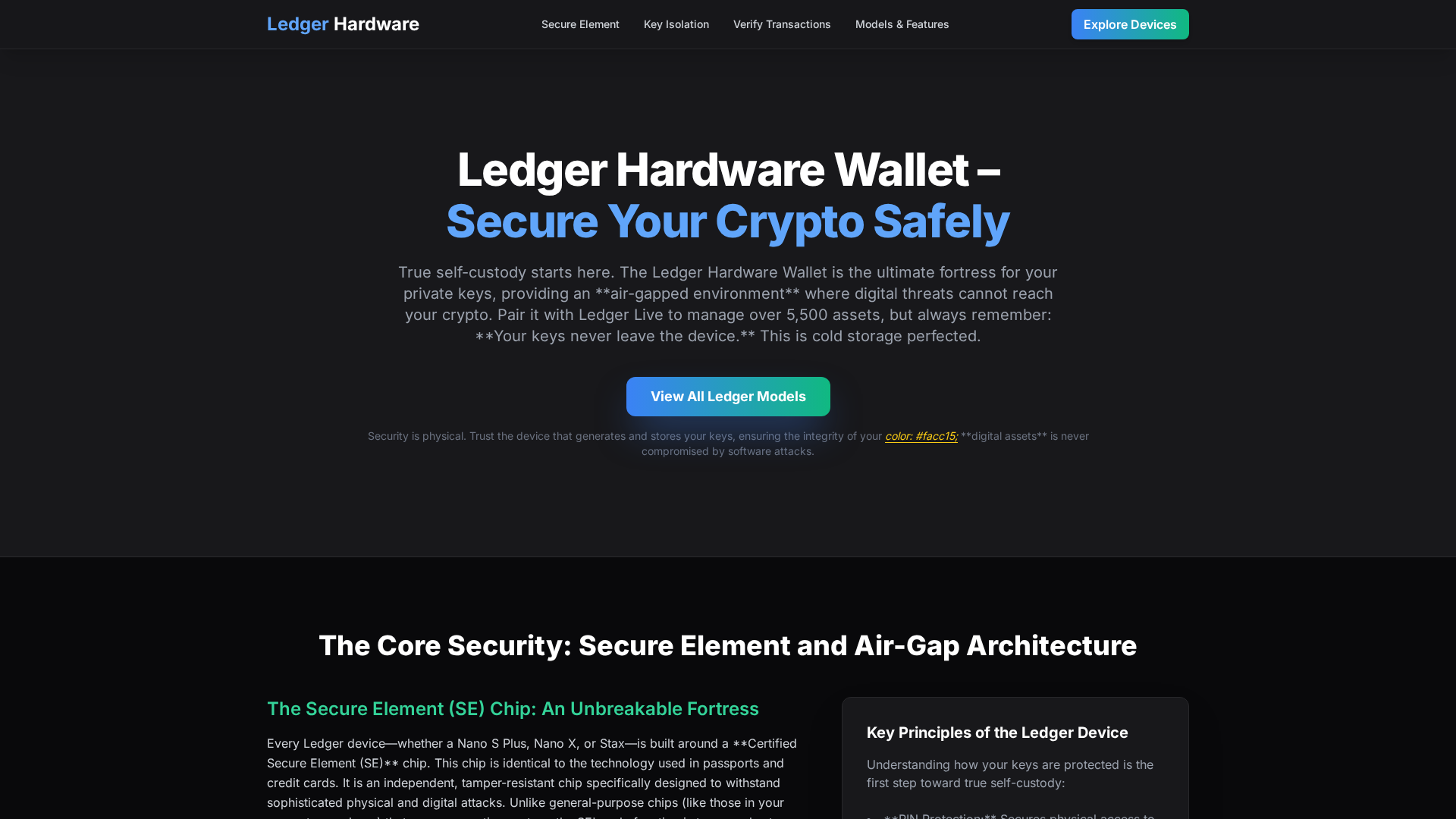 Screenshot of hrdware-ledgr-wallet.pages.dev