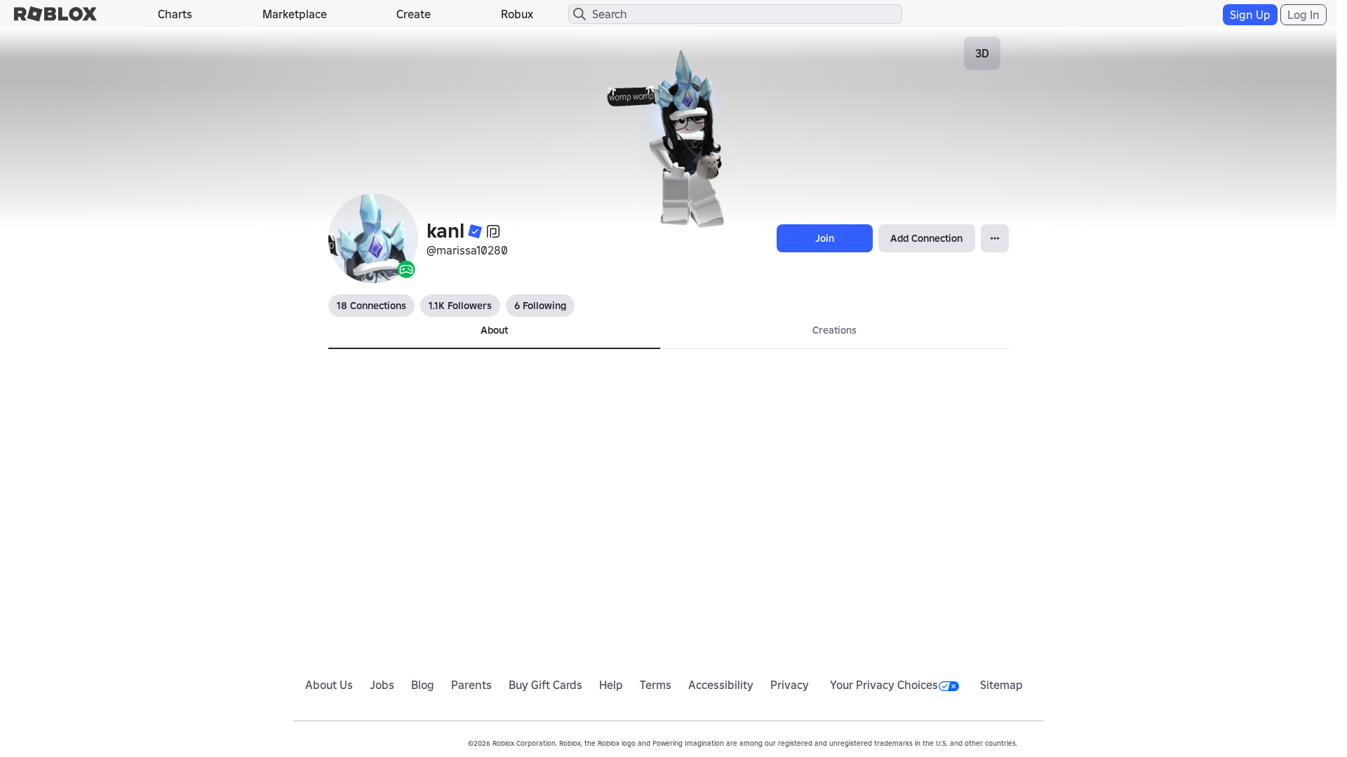 Screenshot of roblox.com.bi