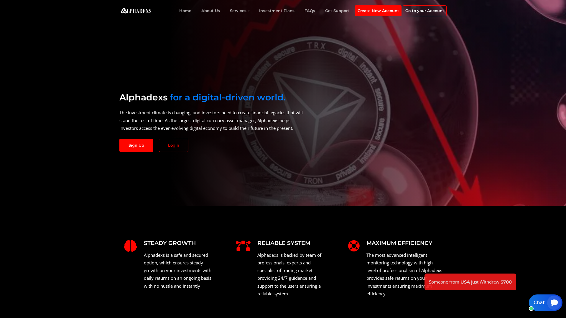 Screenshot of alphadexs.net