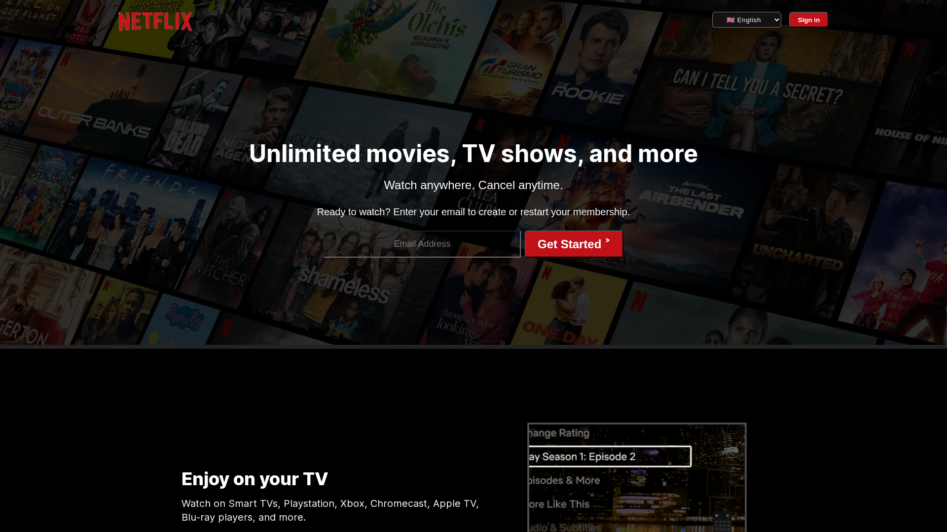 Screenshot of netfliix-landing-page-clone.vercel.app