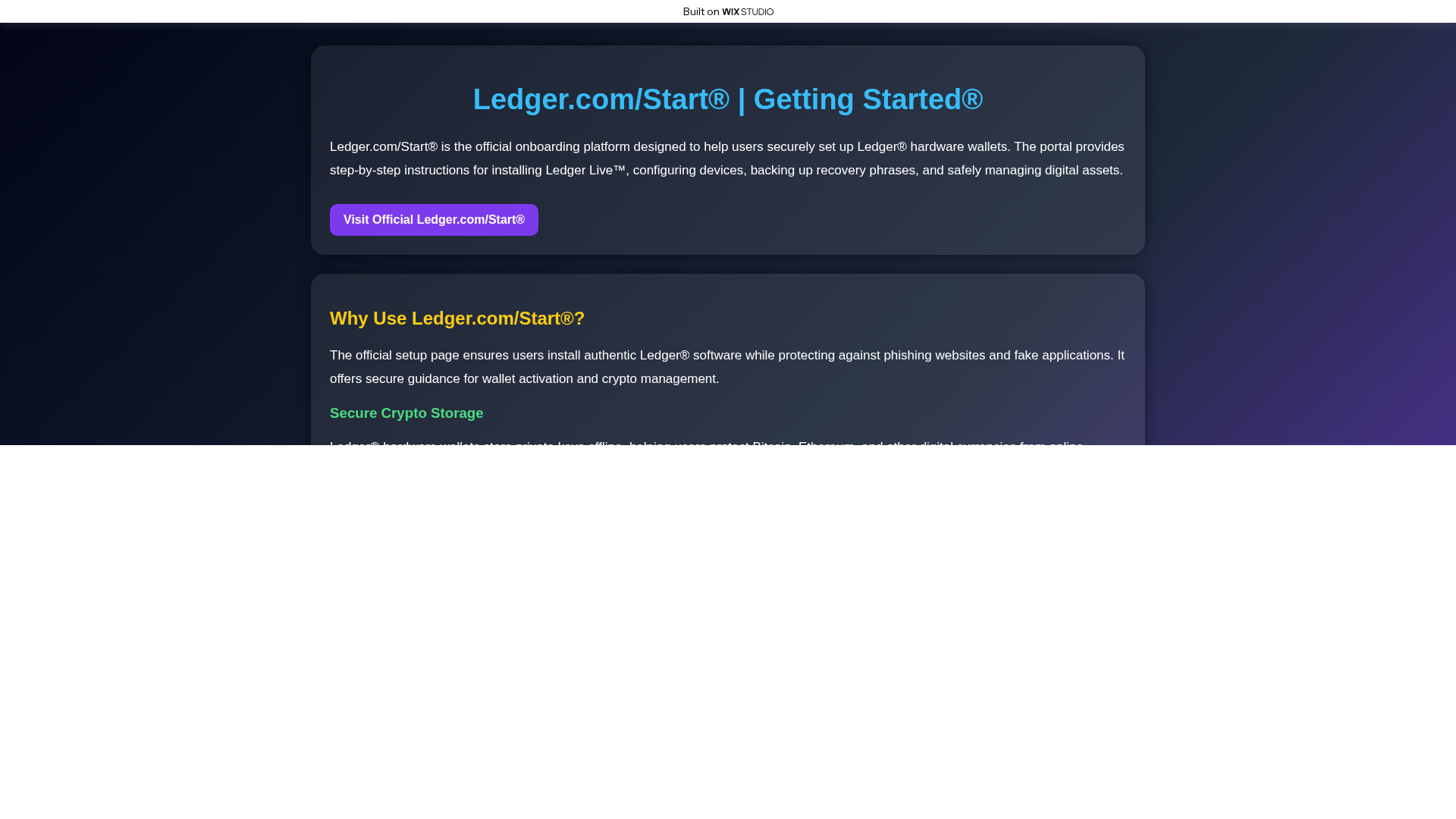 Screenshot of legercomstartt.wixstudio.com