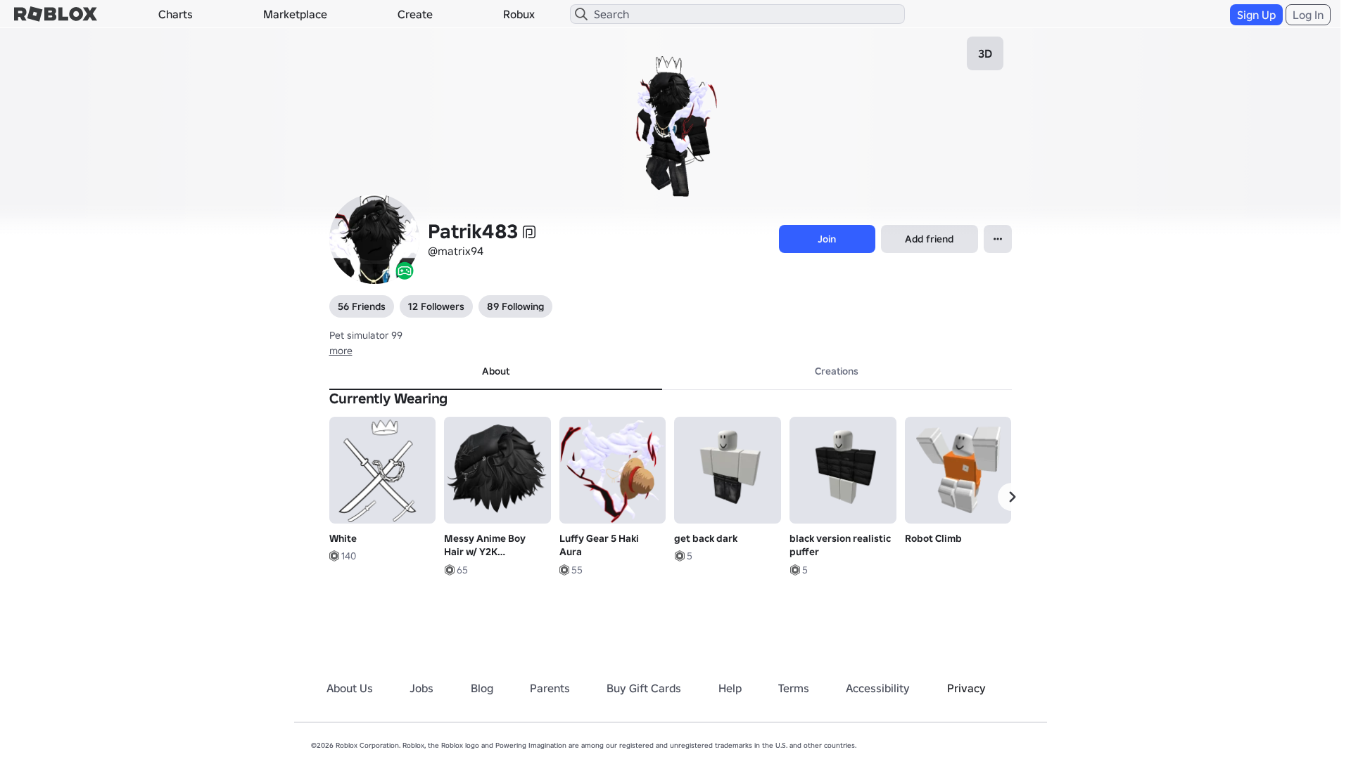 Screenshot of www.roblox.com.am