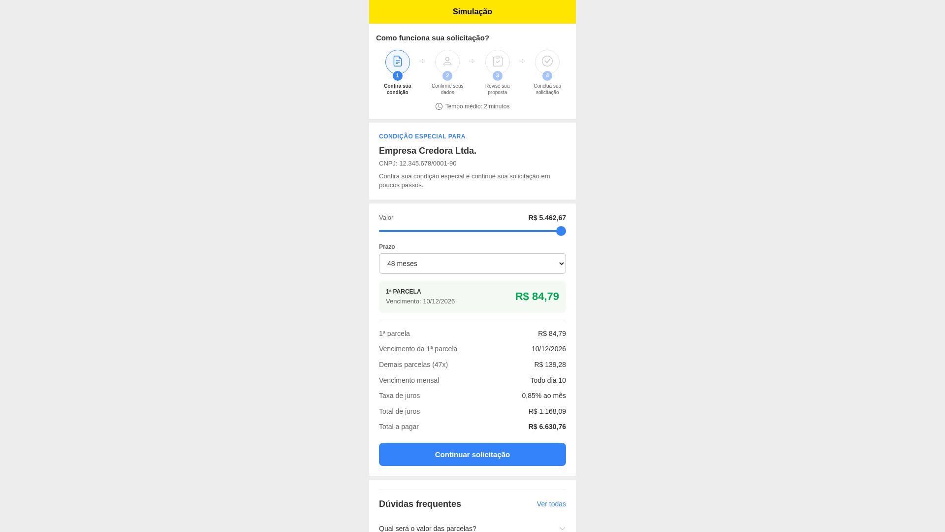 Screenshot of mercadolivrecredito.com